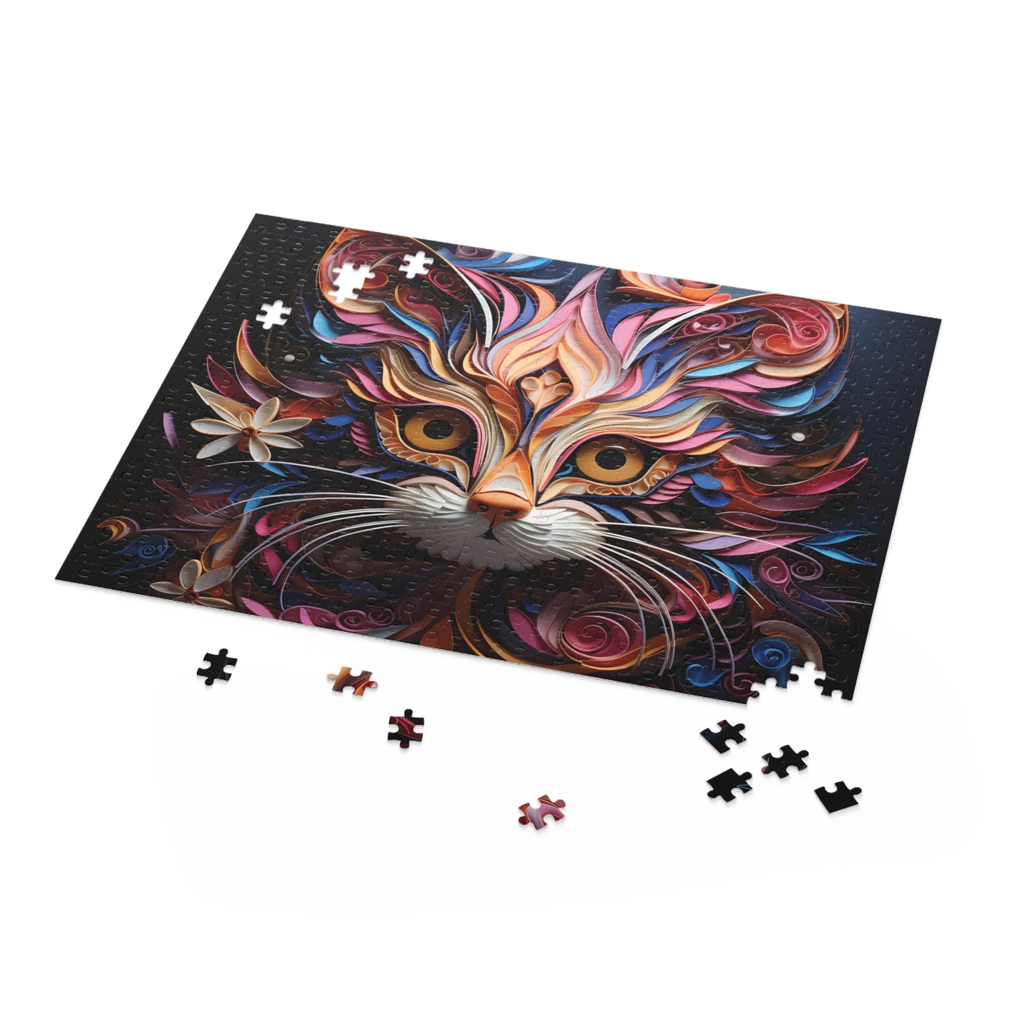 Personalised/Non-Personalised Puzzle, Cat (120, 252, 500-Piece)