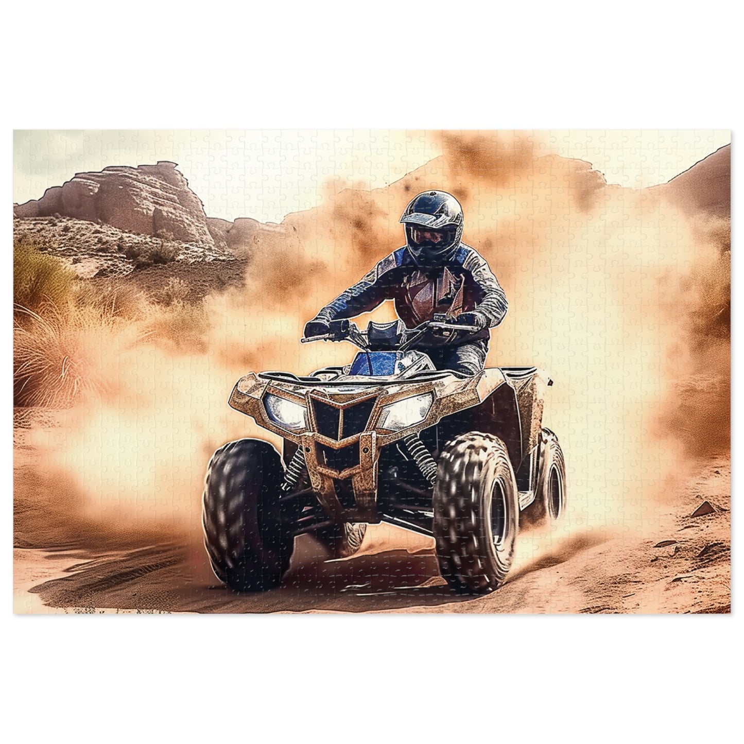 Jigsaw Puzzle, Quad Bike, Personalised/Non-Personalised (30, 110, 252, 500,1000-Piece)