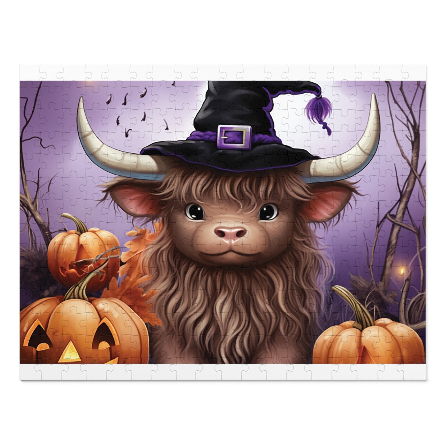 Jigsaw Puzzle, Highland Cow, Personalised/Non-Personalised (30, 110, 252, 500,1000-Piece)