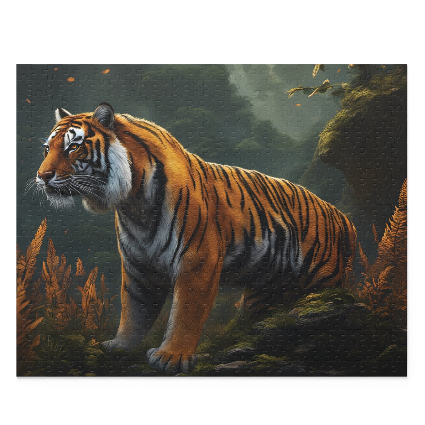 Personalised/Non-Personalised Puzzle, Tiger (120, 252, 500-Piece)