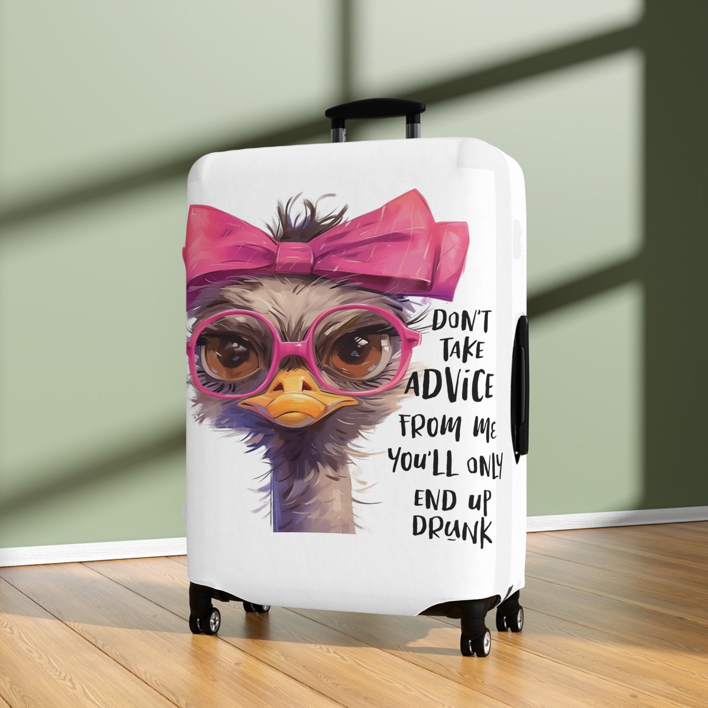 Luggage Cover, Emu, Don't take advice from me you'll only end up drunk, awd-4027