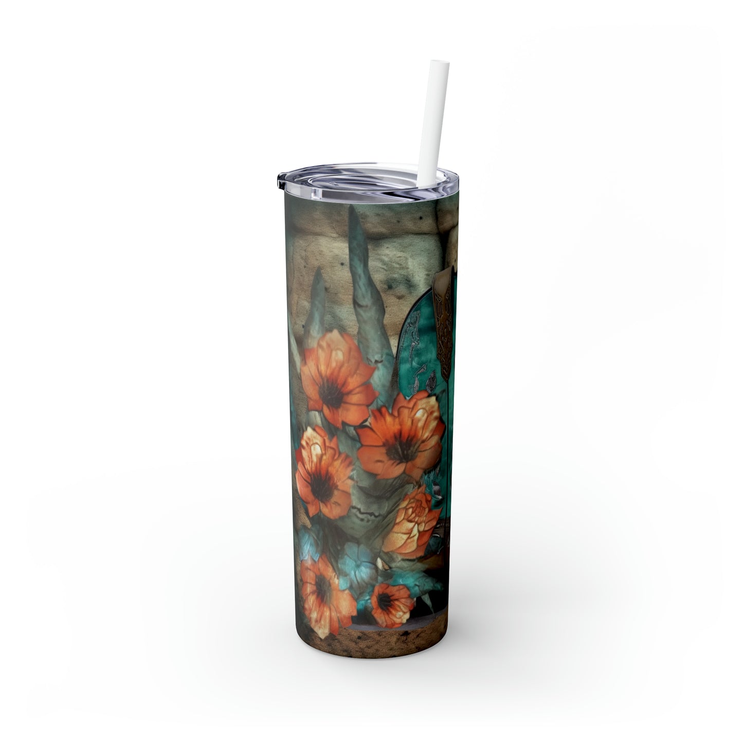 Skinny Tumbler with Straw, 20oz Country Boots