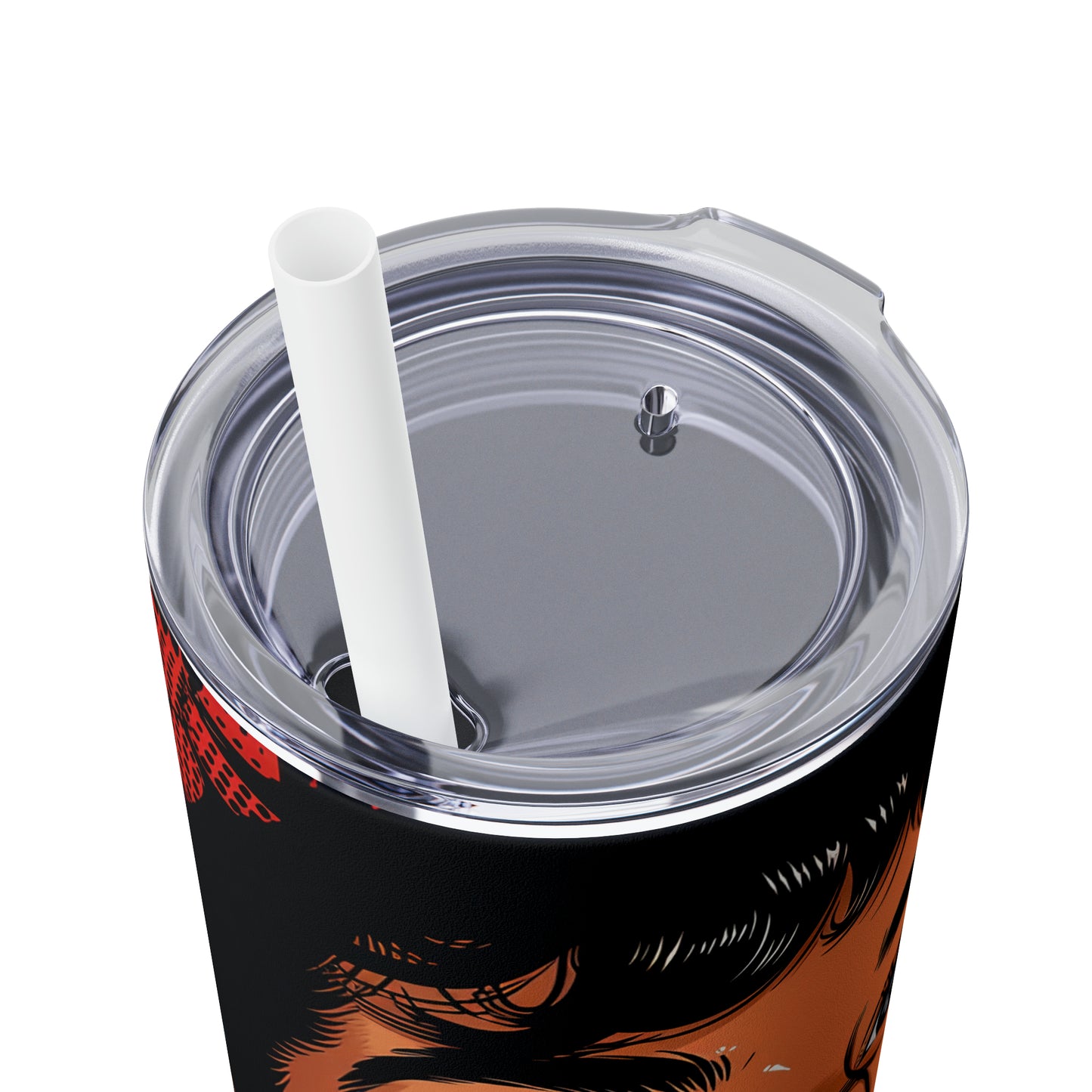 Skinny Tumbler with Straw, 20oz, Pop Art