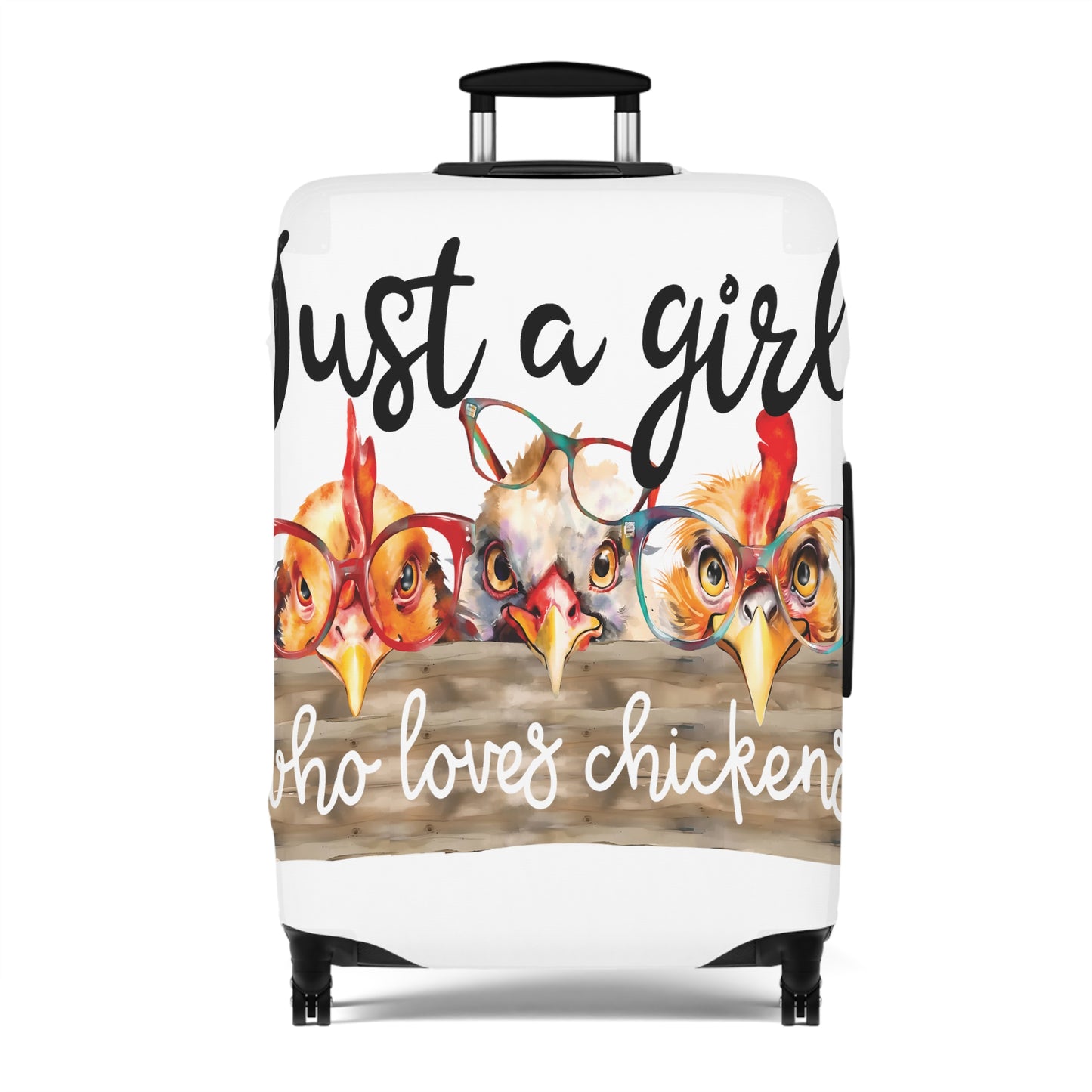 Luggage Cover, Just a Girl who Loves Chickens, awd-1175