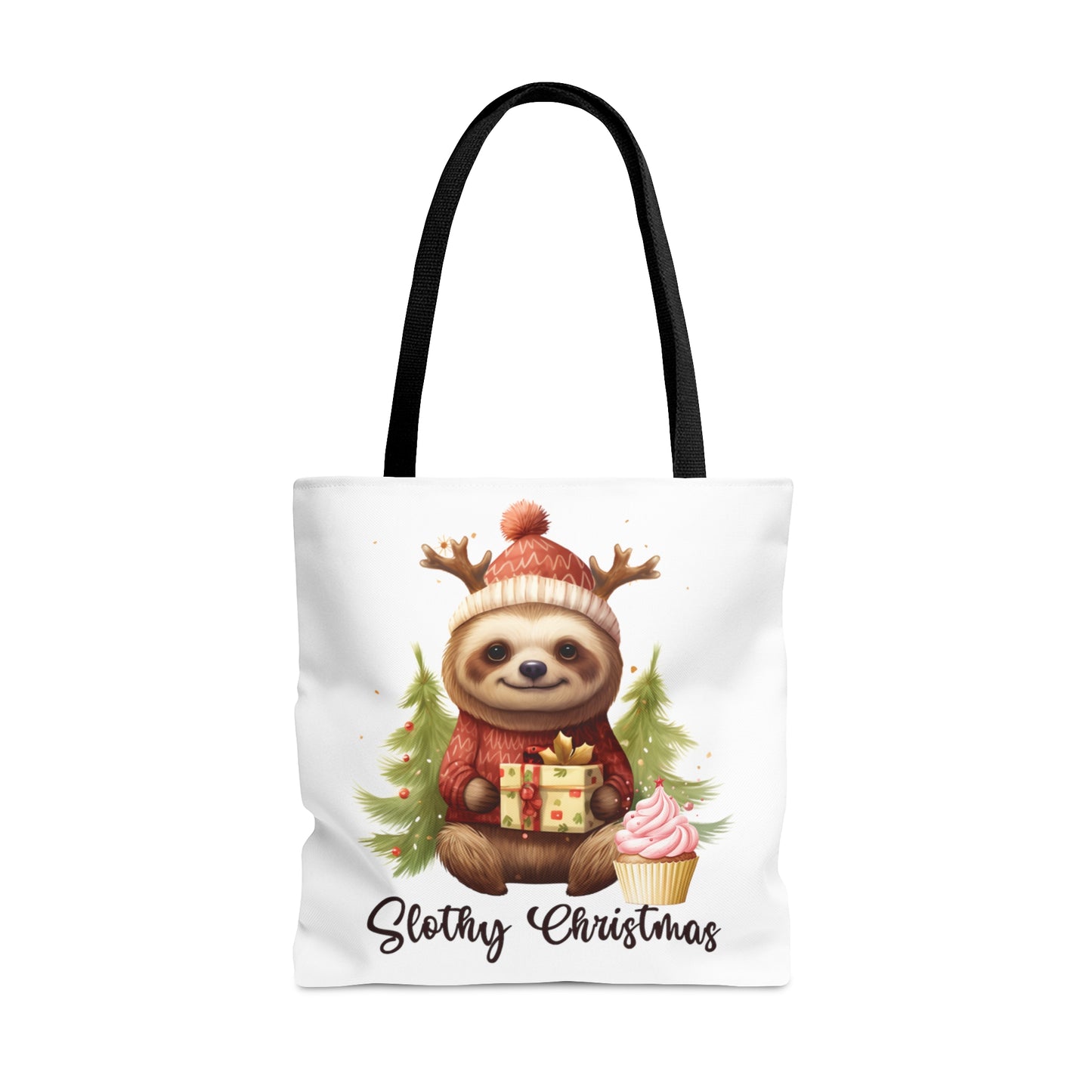 Tote Bag, Christmas, Sloth, Personalised/Non-Personalised Tote bag