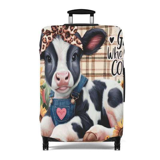 Luggage Cover, Just a Girl who Loves Cows, awd-3091