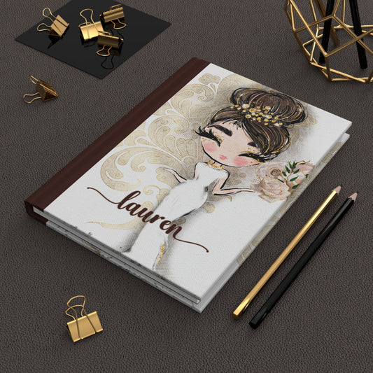 Personalised Hardcover Journal Matte, Country and Western, Whimsical Bride, awd-1773