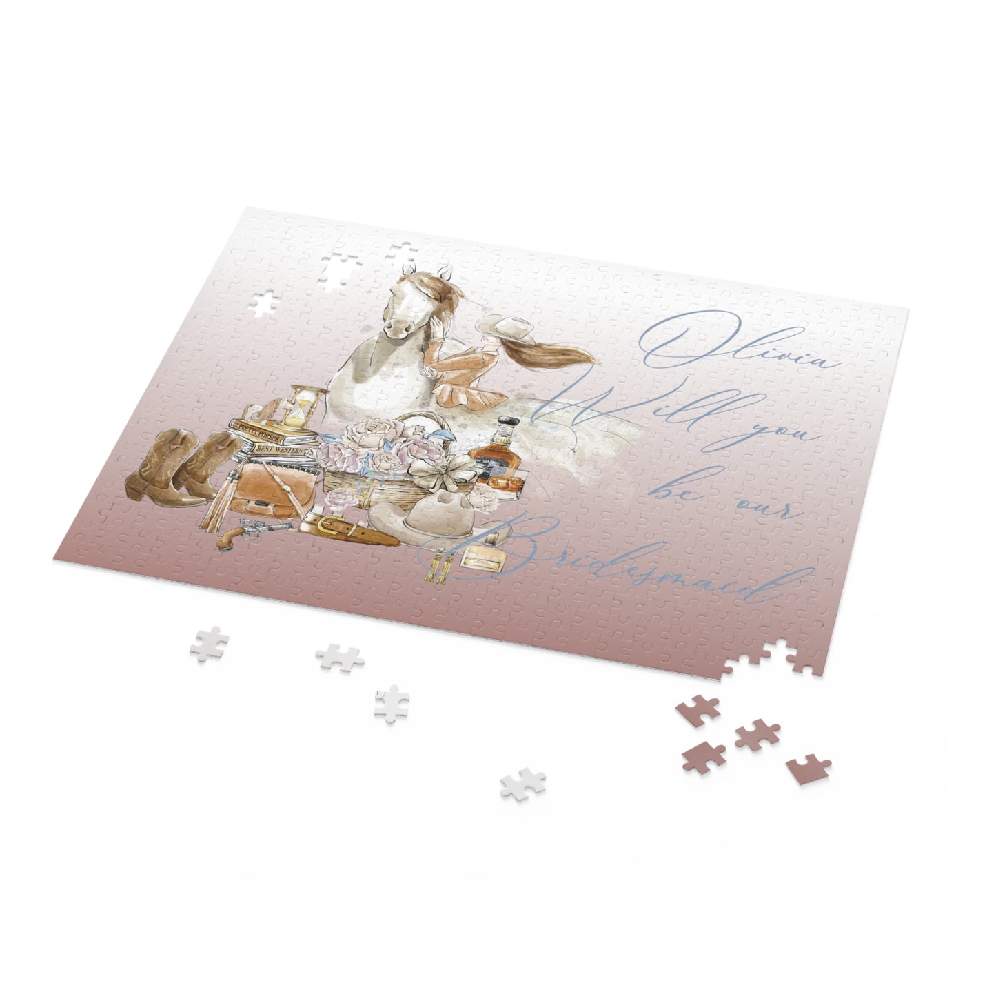 Personalised/Non-Personalised Puzzle, Will You be my Bridesmaid, Flower Girl (120, 252, 500-Piece)