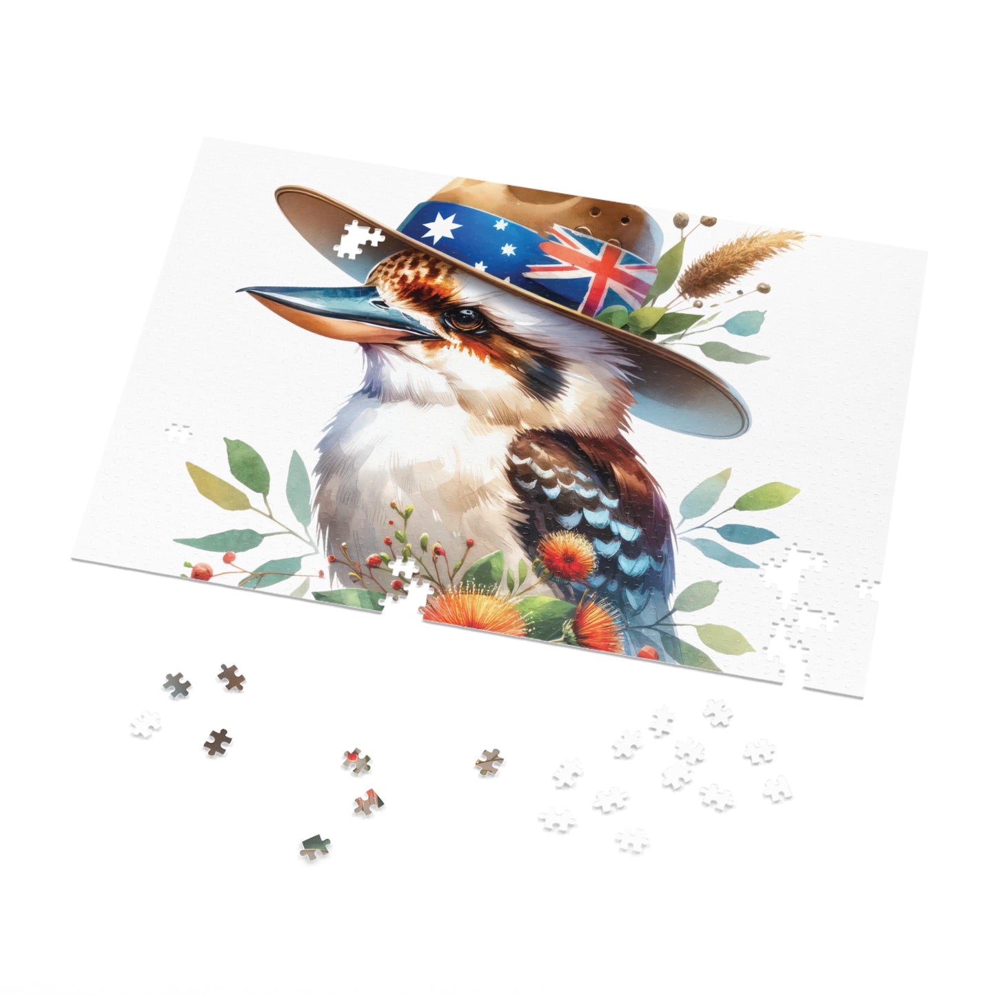 Jigsaw Puzzle in Tin, Australian Animals, Kookaburra, Personalised/Non-Personalised, awd-1337 (30, 110, 252, 500,1000-Piece)