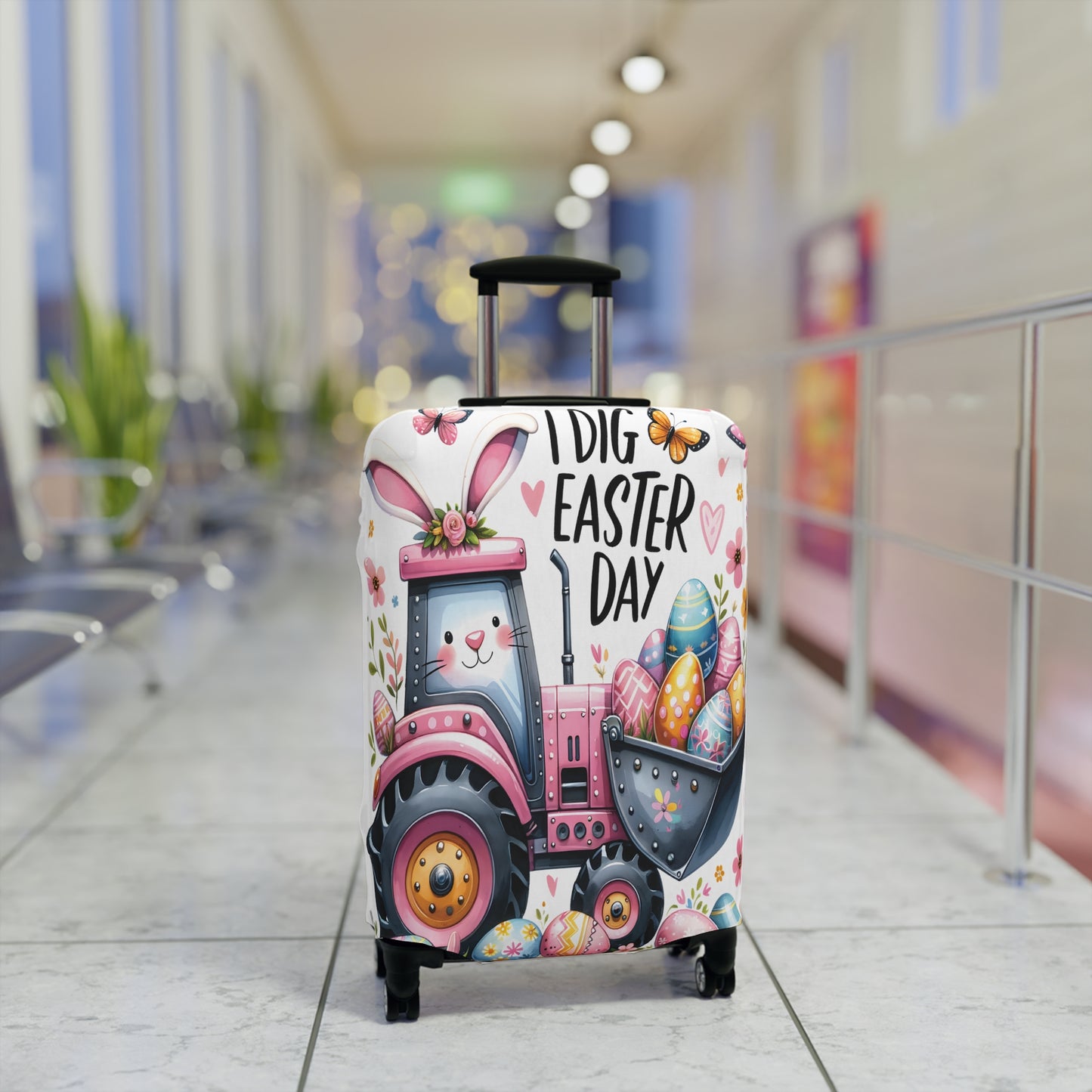 Luggage Cover, Easter, Bobcat, I dig Easter, awd-1073