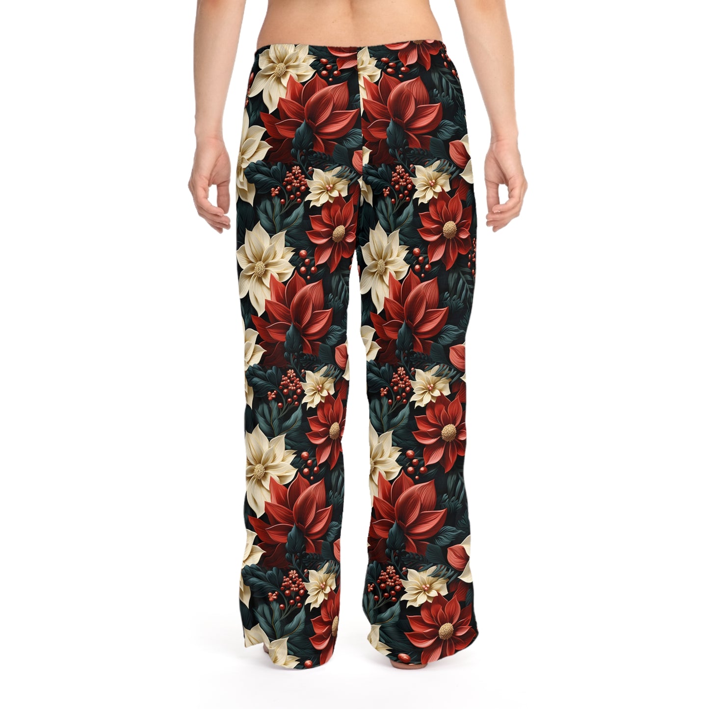 Women's Pyjama Pants, Poinsettia, Sleepwear Bottoms