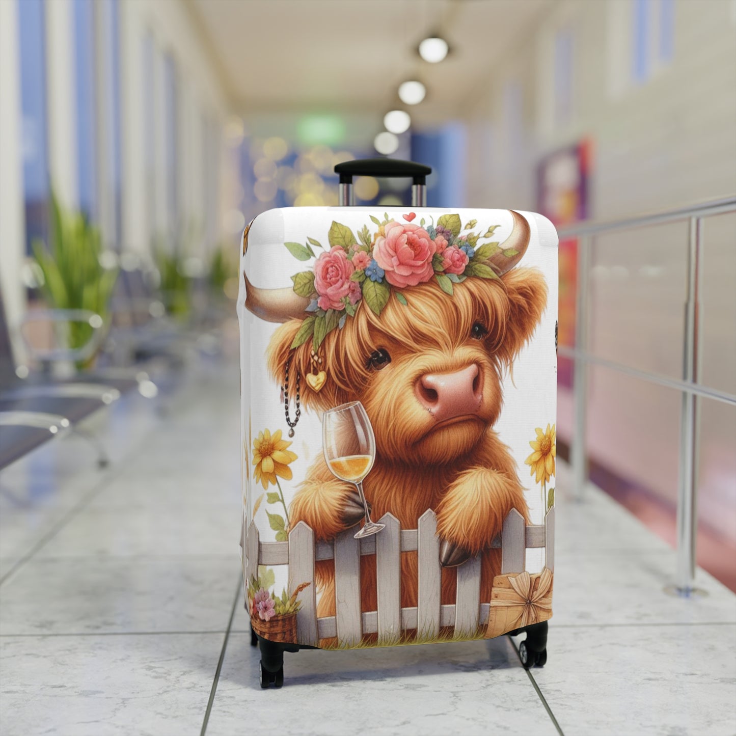 Luggage Cover, Highland Cow, awd-3046