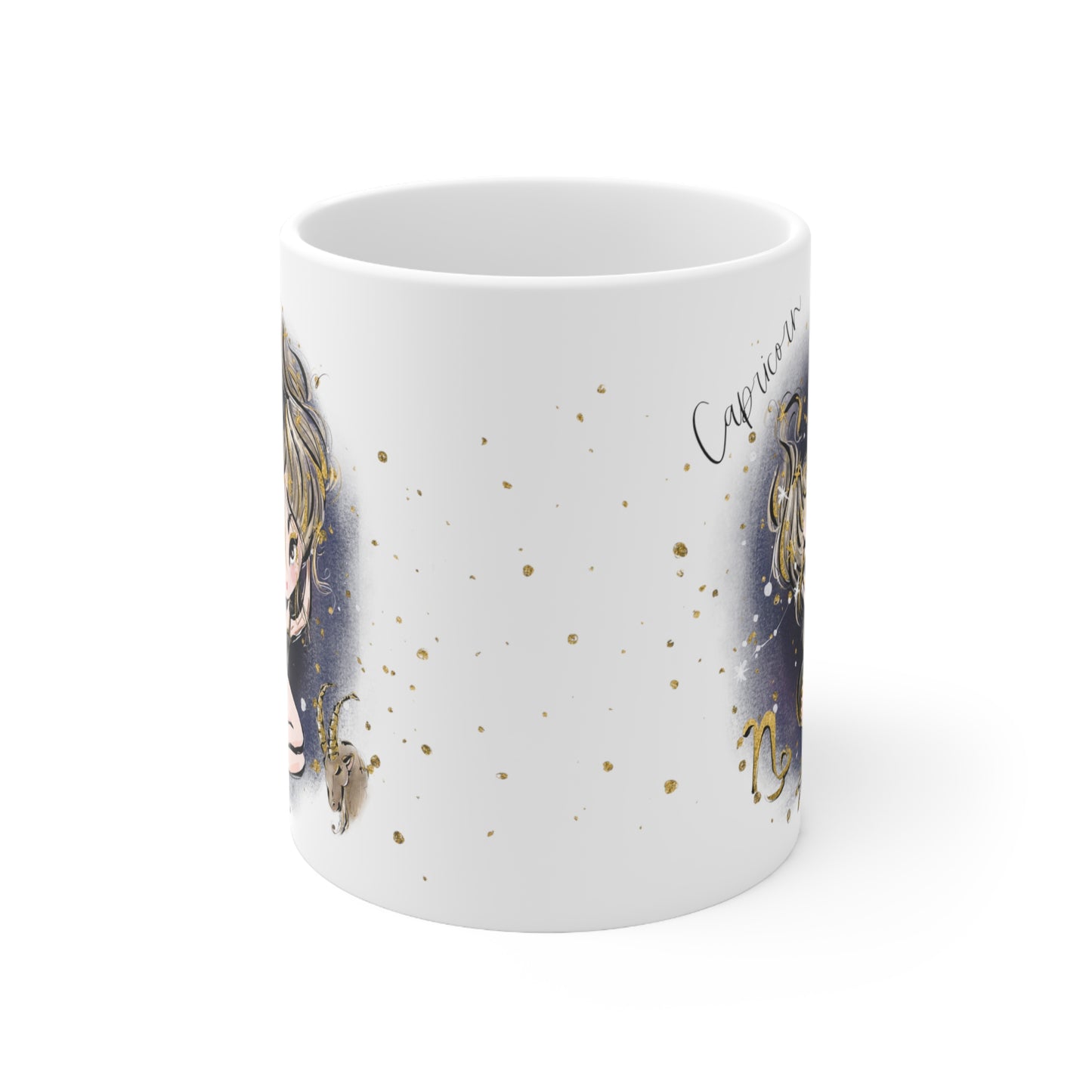 Personalised/Non Personalised Zodiac Sign, Capricorn, Ceramic Mug 11oz