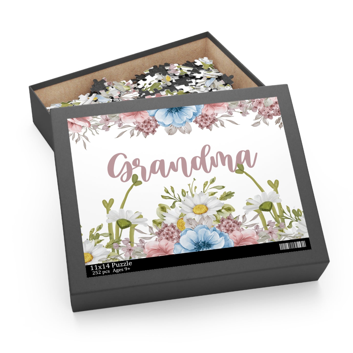 Personalised/Non-Personalised Puzzle, Floral, Grandma (120, 252, 500-Piece)