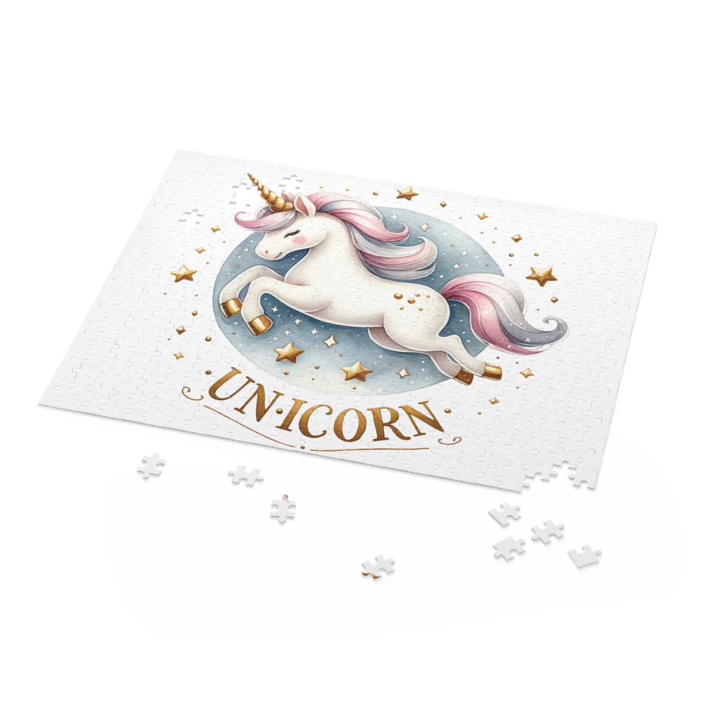 Personalised/Non-Personalised Puzzle, Unicorn (120, 252, 500-Piece)