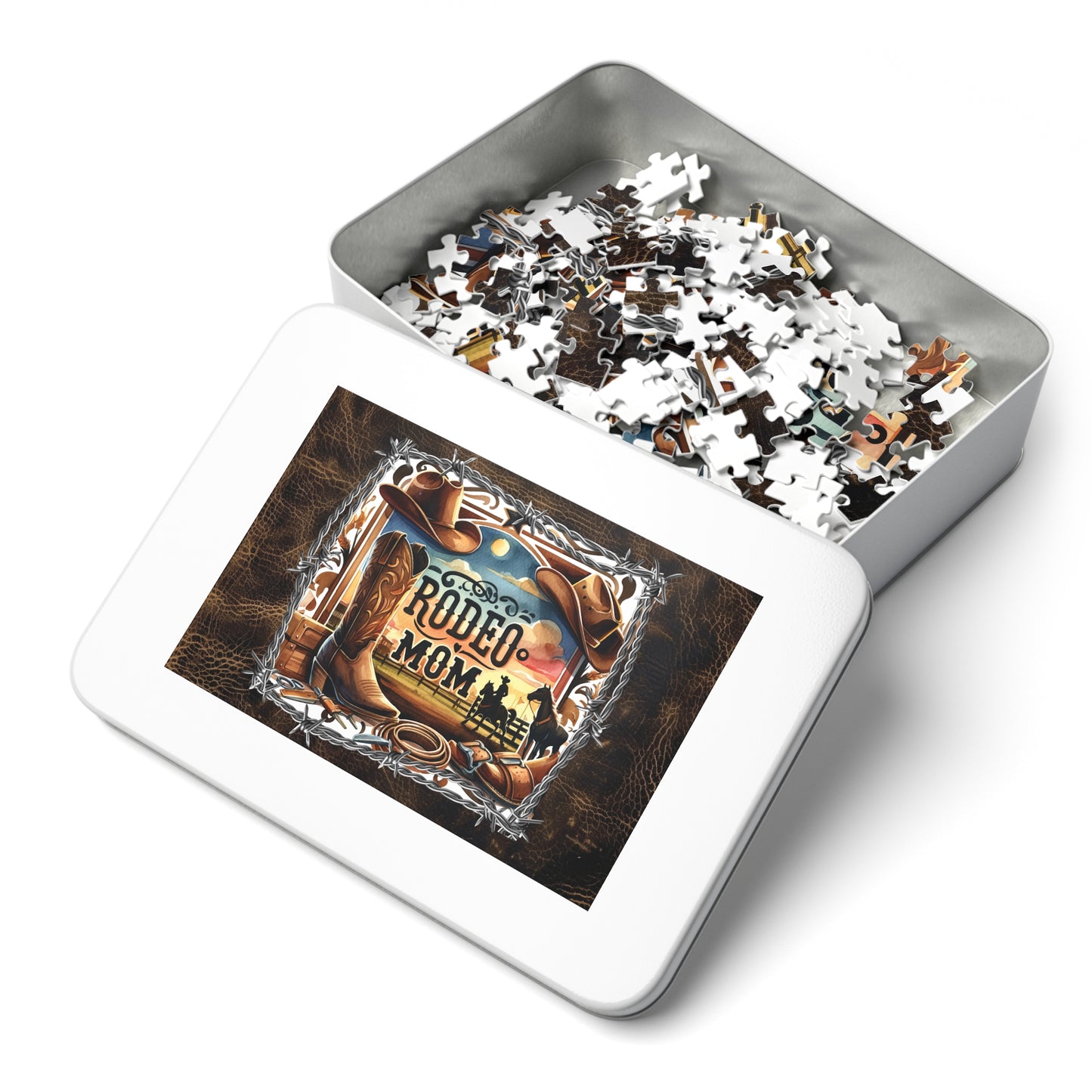 Puzzle, Western, Rodeo Mom, Personalised/Non-Personalised (30, 110, 252, 500,1000-Piece) awd-611