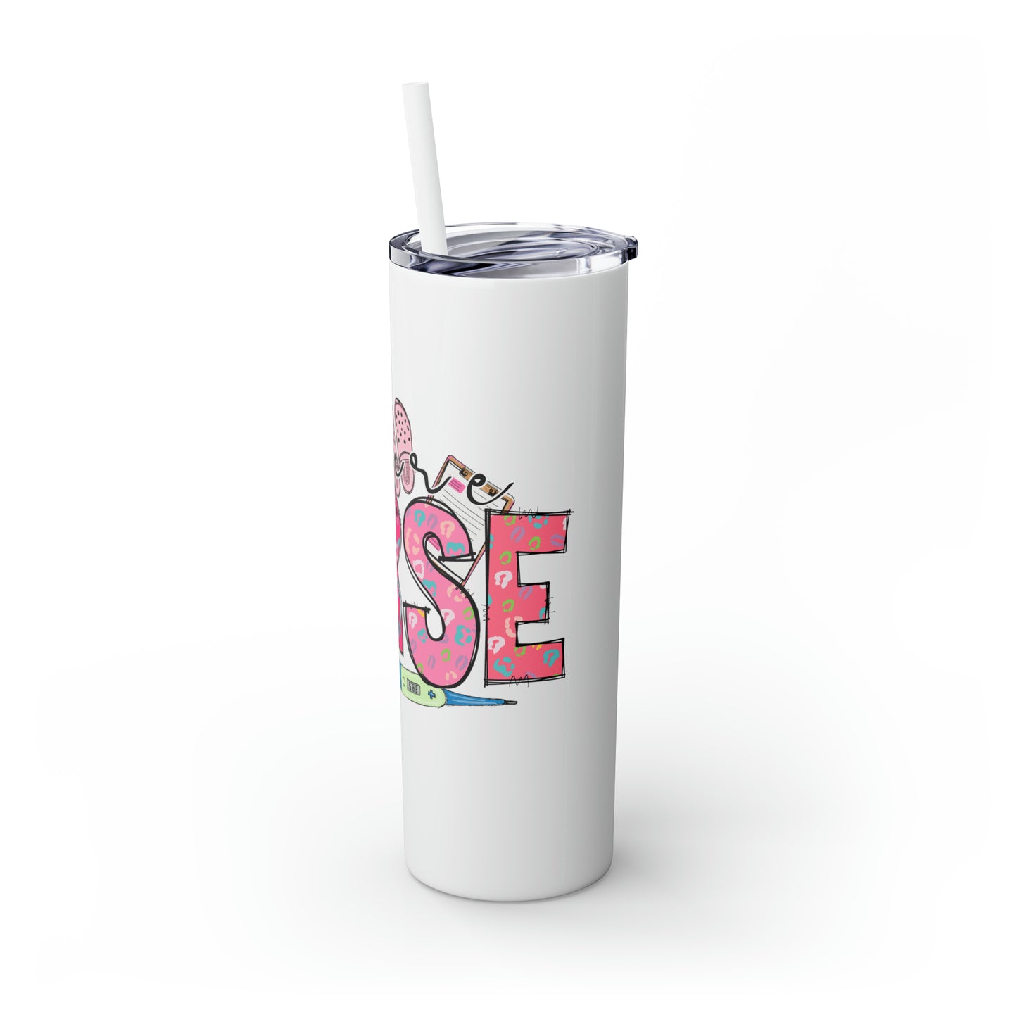 Skinny Tumbler with Straw, 20oz, Future Nurse, awd-159