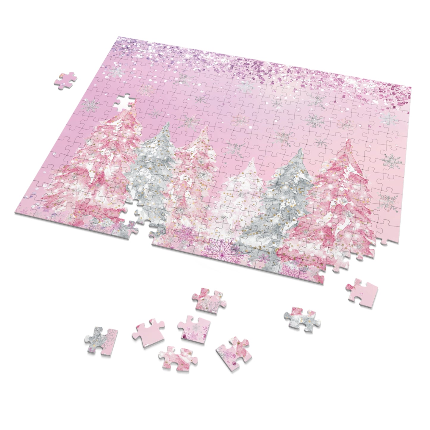 Puzzle, Christmas Trees, Personalised/Non-Personalised (30, 110, 252, 500,1000-Piece)