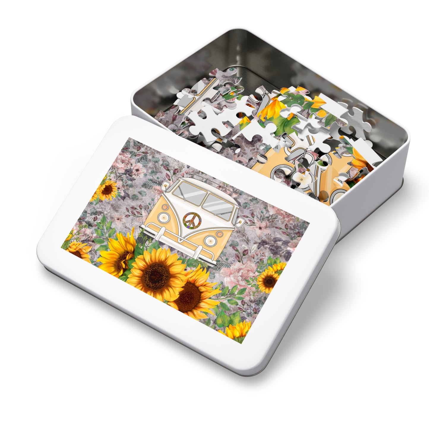 Jigsaw Puzzle, Sunflower, Combi Van, Personalised/Non-Personalised (30, 110, 252, 500,1000-Piece)