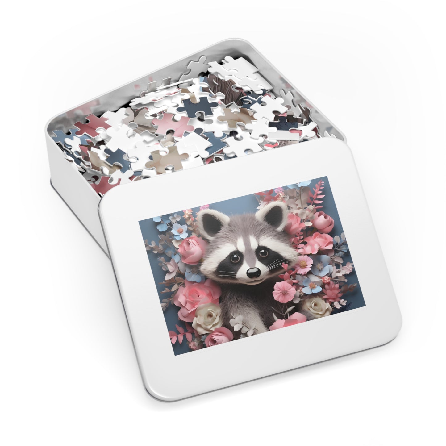 Puzzle, Racoon, Personalised/Non-Personalised (30, 110, 252, 500,1000-Piece) awd-563