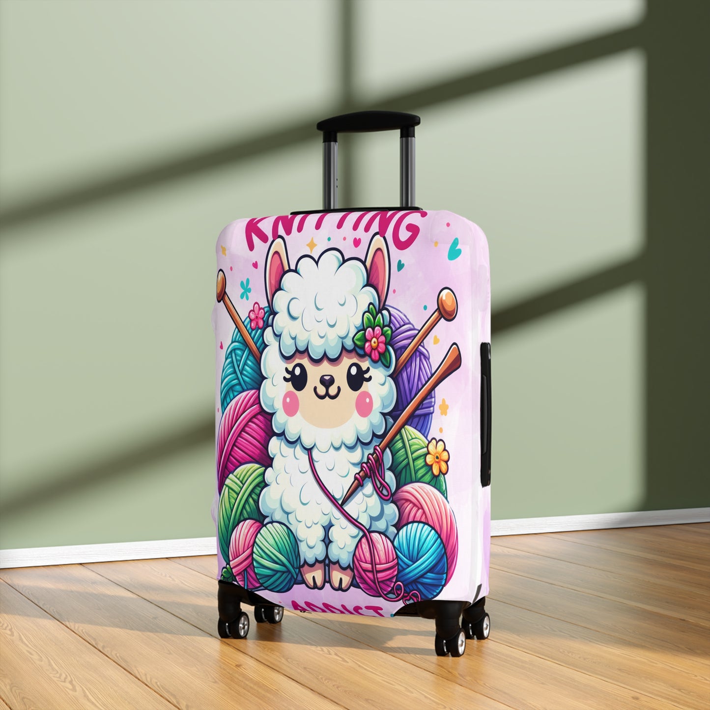 Luggage Cover, Knitting Addict Lamb, awd-1698