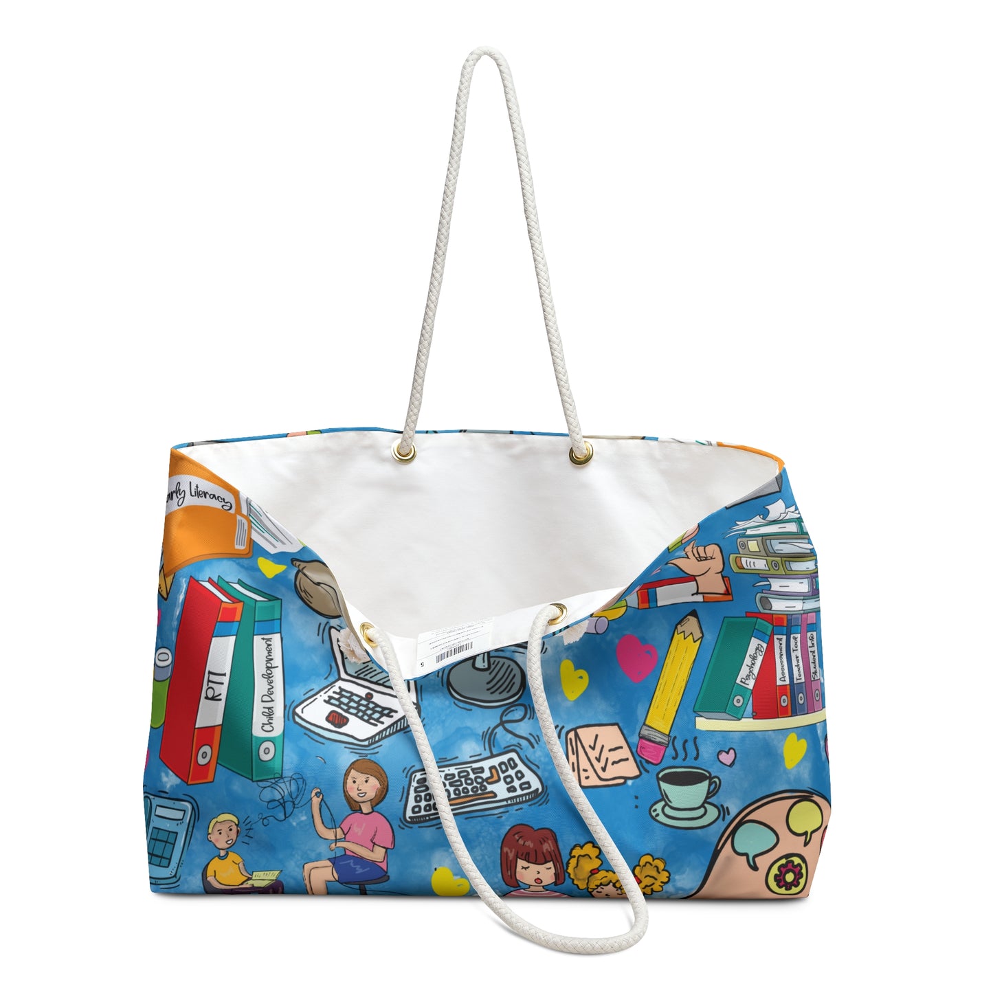 Personalised/Non-Personalised Weekender Bag, School Psychologist, Large Weekender Bag, Beach Bag, Book Bag