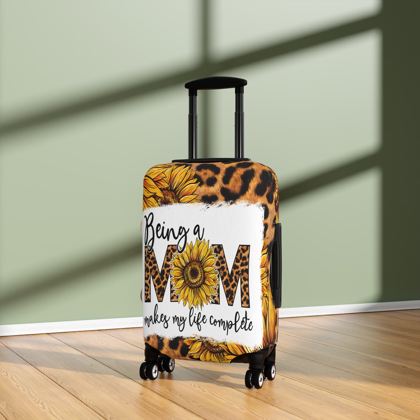 Luggage Cover, Sunflowers, Being a Mom makes my life complete, awd-1745