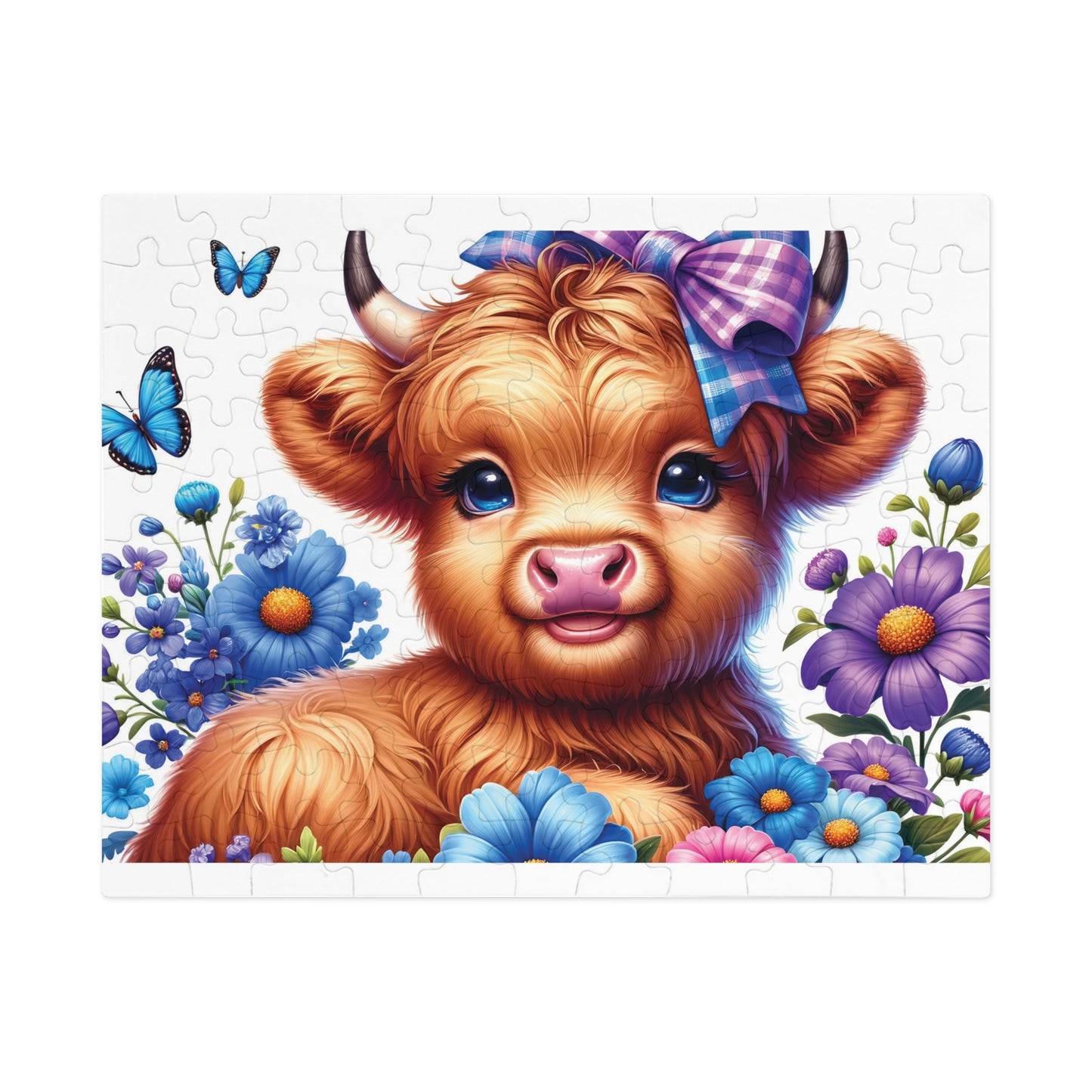 Jigsaw Puzzle, Highland Cow, Personalised/Non-Personalised (30, 110, 252, 500,1000-Piece)