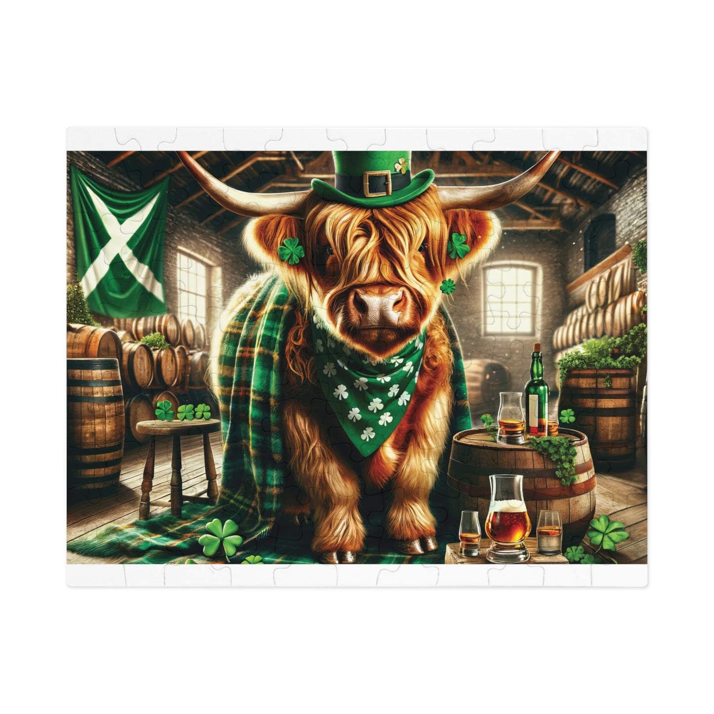 Puzzle, Highland Cow, Personalised/Non-Personalised (30, 110, 252, 500,1000-Piece) awd-662