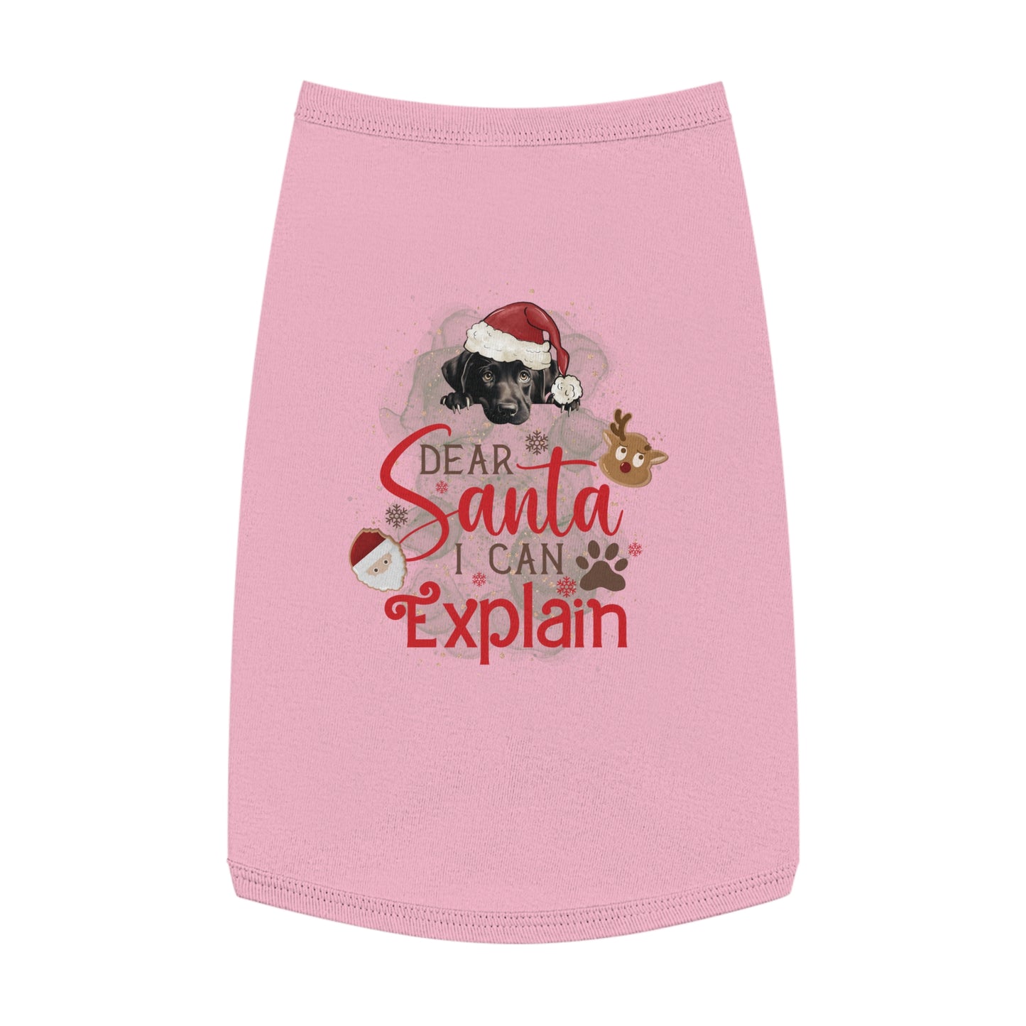 Pet Tank Top, Santa I Can Explain, Christmas Pet Tank Top