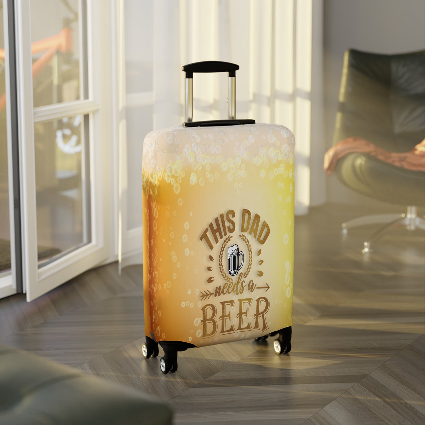 Luggage Cover, This dad needs a beer, awd-521