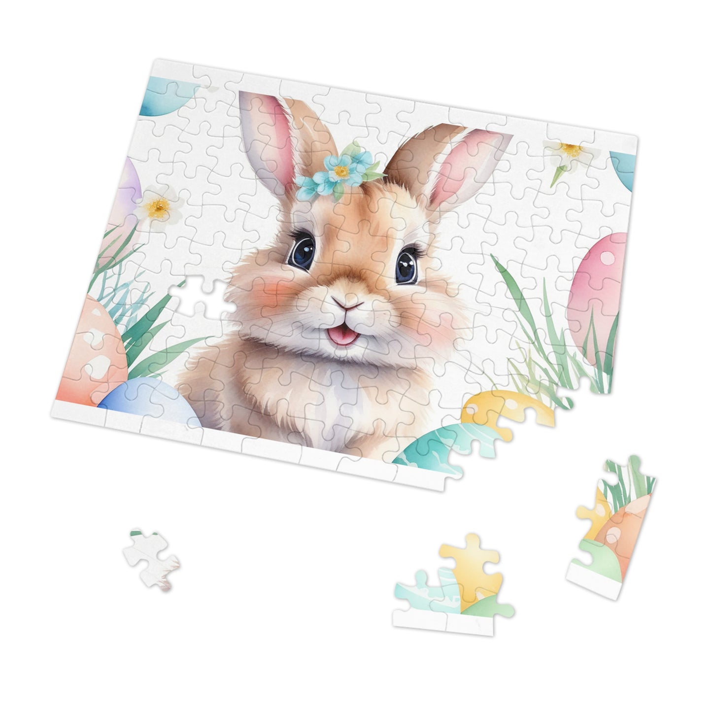 Puzzle, Easter, Rabbit, Personalised/Non-Personalised (30, 110, 252, 500,1000-Piece) awd-651