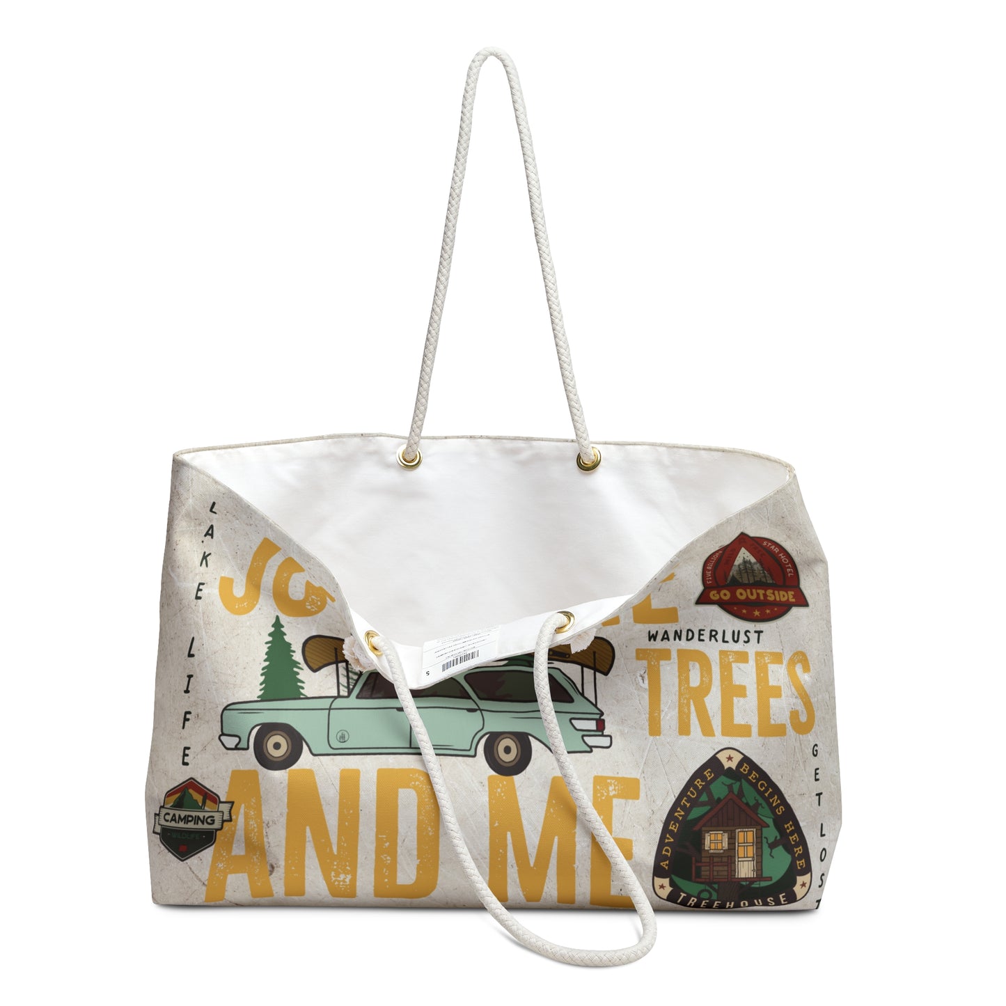 Personalised/Non-Personalised Weekender Bag, Travel, Just the Trees and Me, Large Weekender Bag, Beach Bag, Book Bag