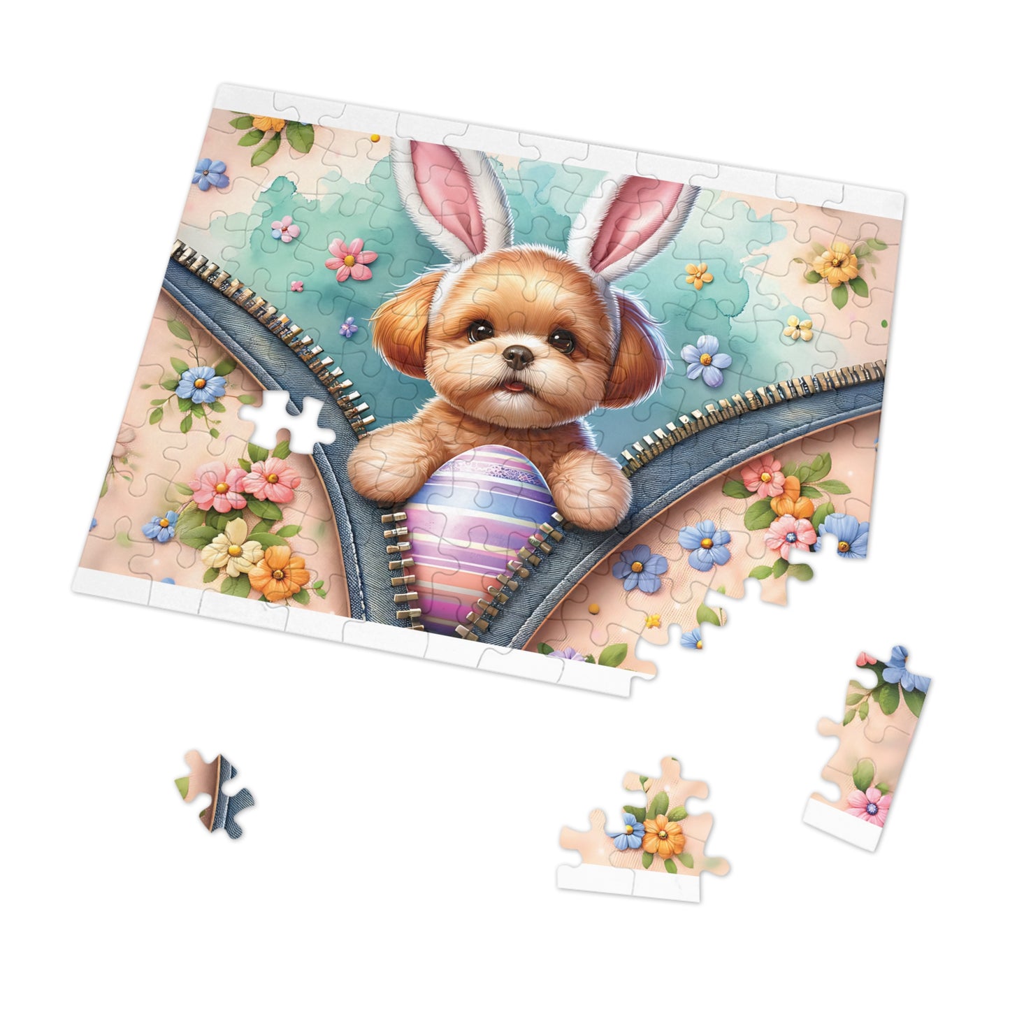 Jigsaw Puzzle, Easter, Dog with Bunny Ears, Personalised/Non-Personalised (30, 110, 252, 500,1000-Piece)