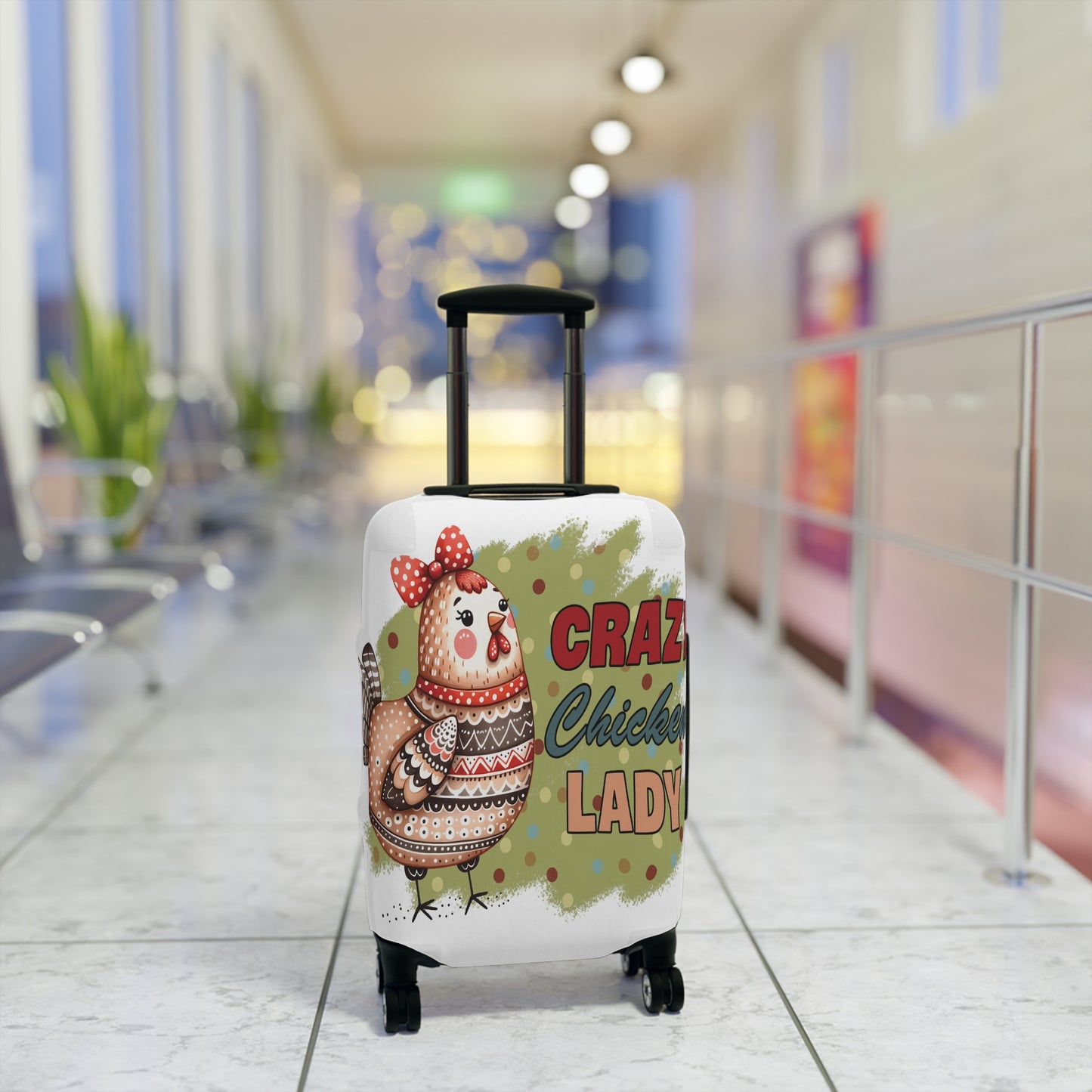 Luggage Cover, Chicken, Crazy Chicken Lady, awd-1265