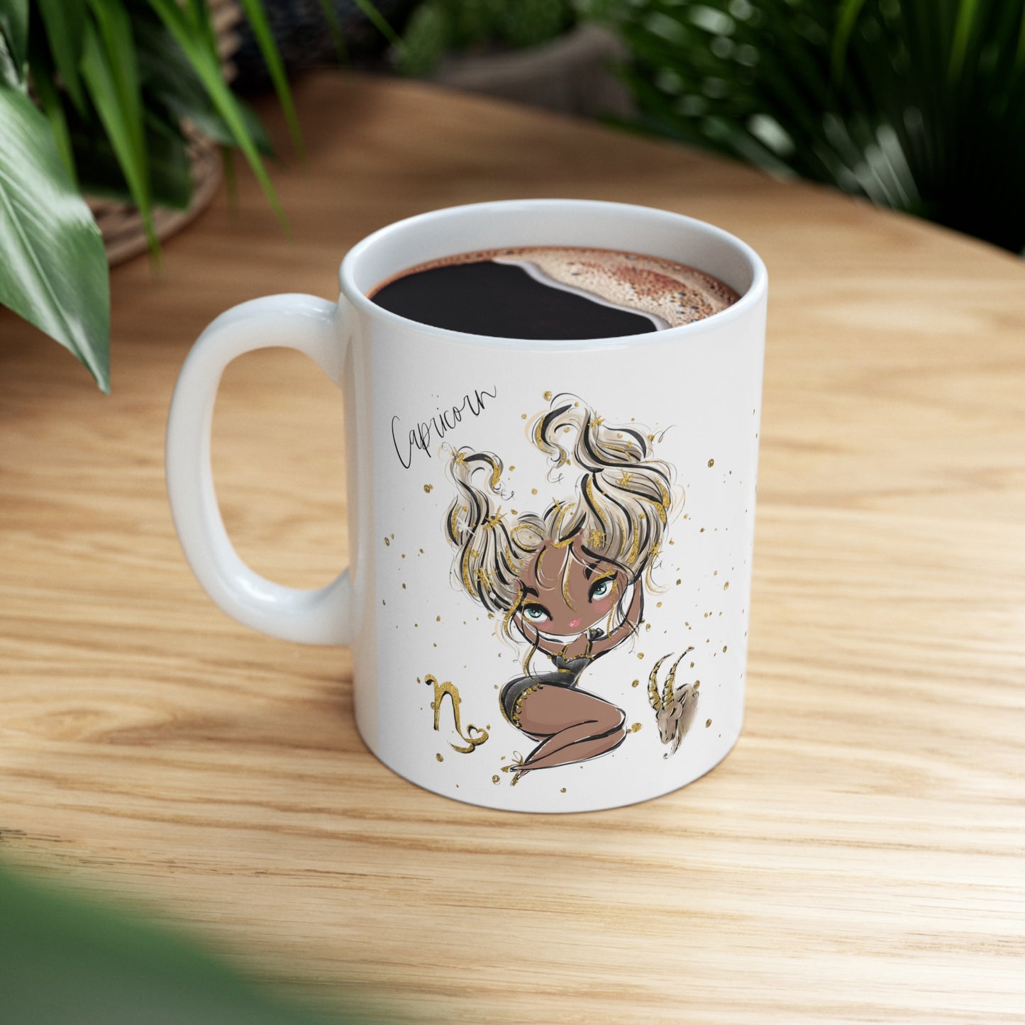 Personalised/Non Personalised Zodiac Sign, Capricorn, Ceramic Mug 11oz