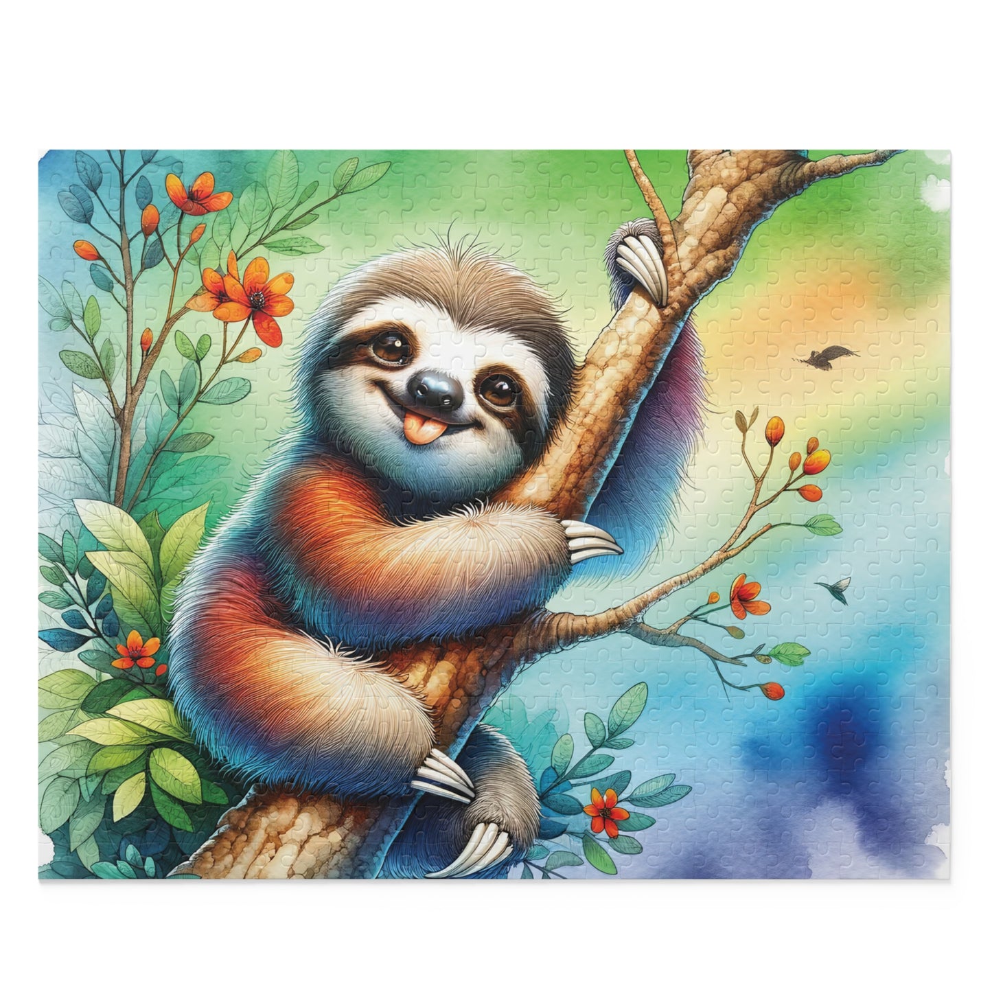 Personalised/Non-Personalised Puzzle, Sloth (120, 252, 500-Piece)