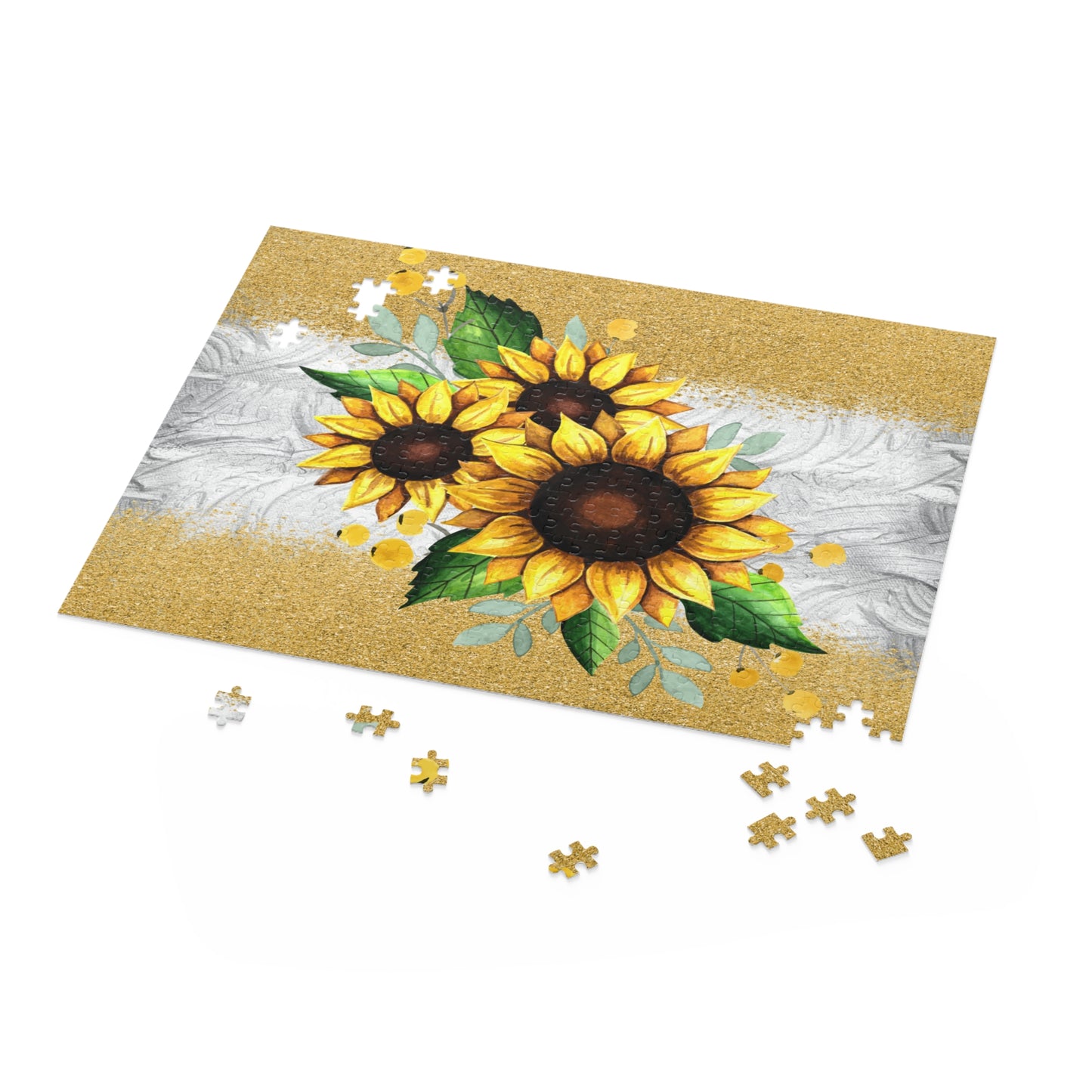 Personalised/Non-Personalised Puzzle, Sunflower (120, 252, 500-Piece)