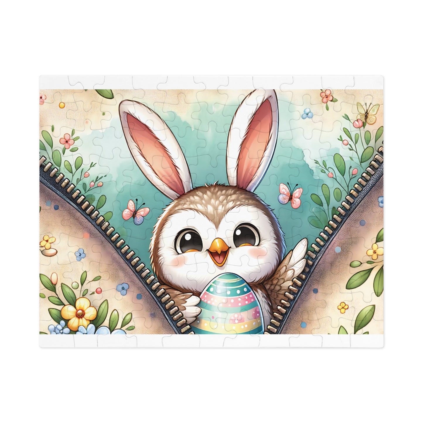 Jigsaw Puzzle, Easter, Owl with Bunny Ears, Personalised/Non-Personalised (30, 110, 252, 500,1000-Piece)