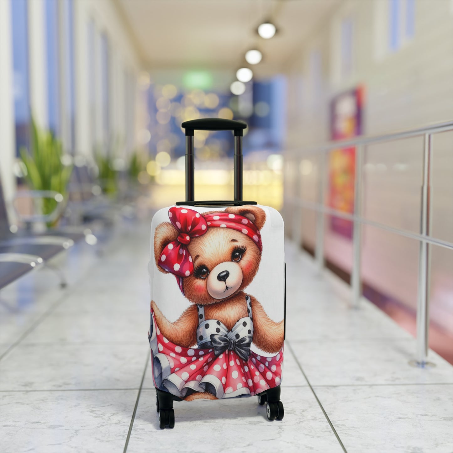 Luggage Cover, Rockabilly, Teddy Bear, awd-3031