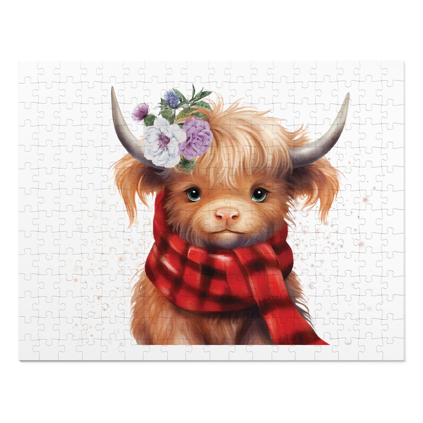 Puzzle, Highland Cow, Personalised/Non-Personalised (30, 110, 252, 500,1000-Piece)