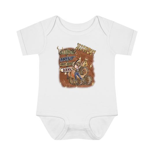 Infant Baby Rib Bodysuit, Howdy Cowgirl baby Bodysuit