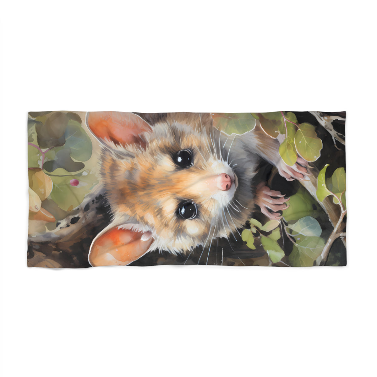 Beach Towel, Australian Animals, Possum, Polycotton Towel, 2 sizes Available