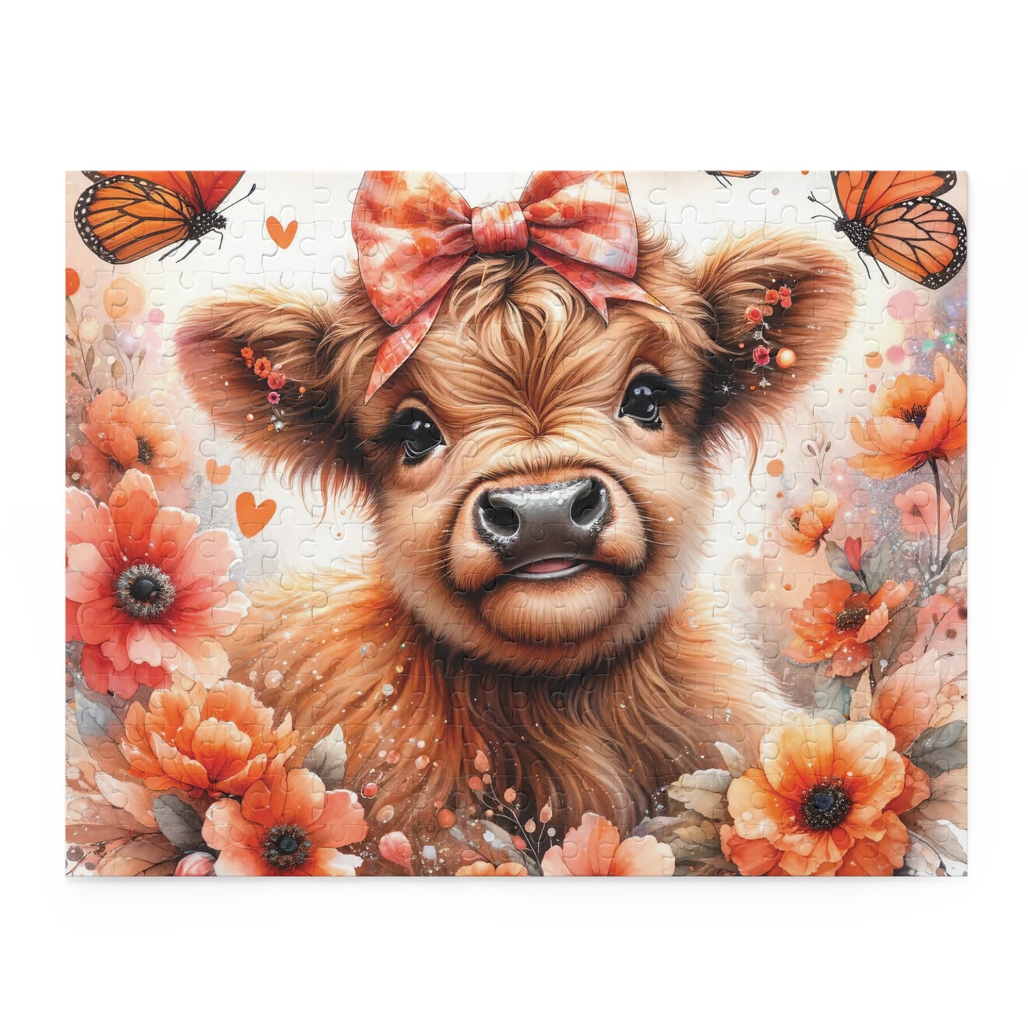 Personalised/Non-Personalised Puzzle, Highland Cow (120, 252, 500-Piece)