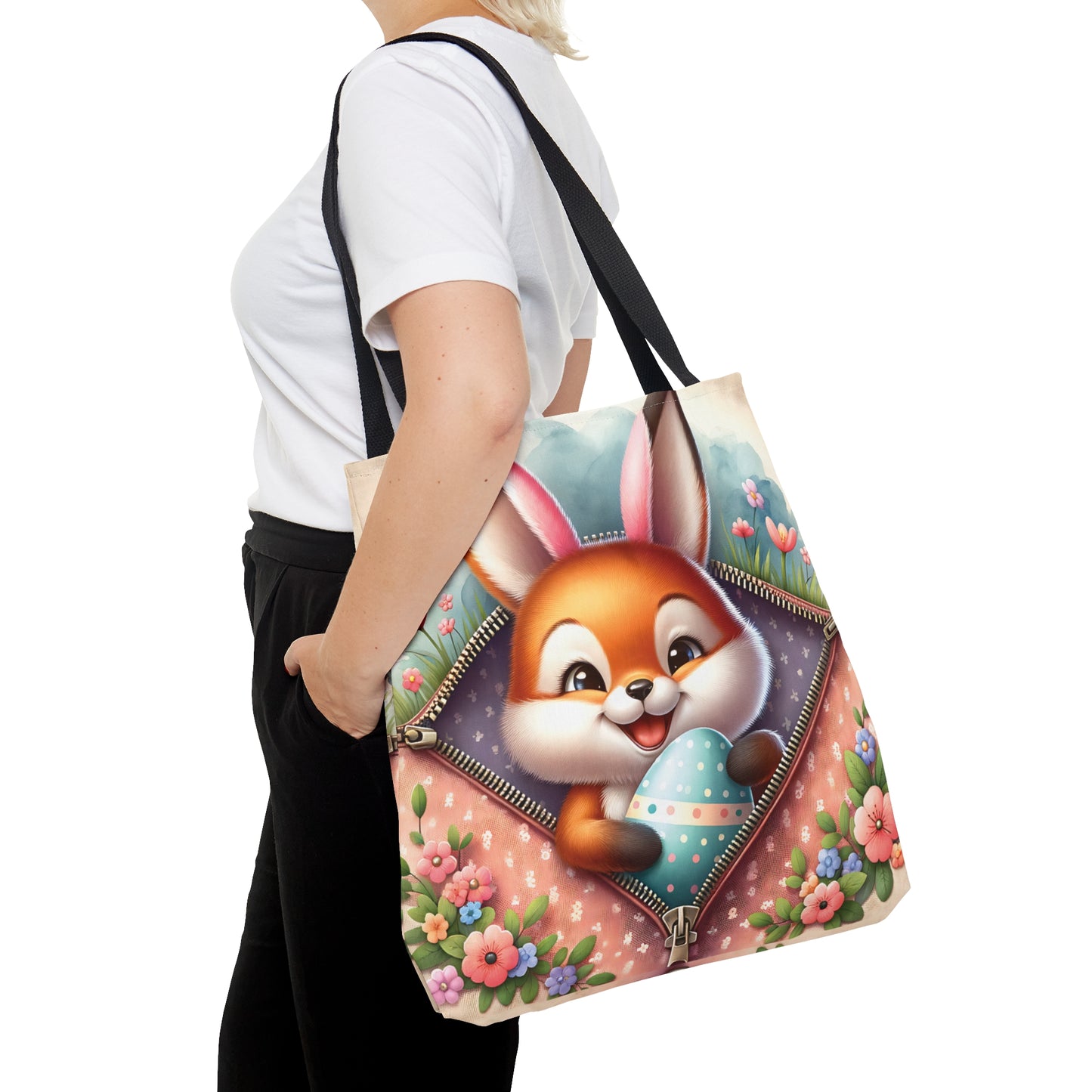 Tote Bag, Easter, Cute Rabbit, Personalised/Non-Personalised Tote bag