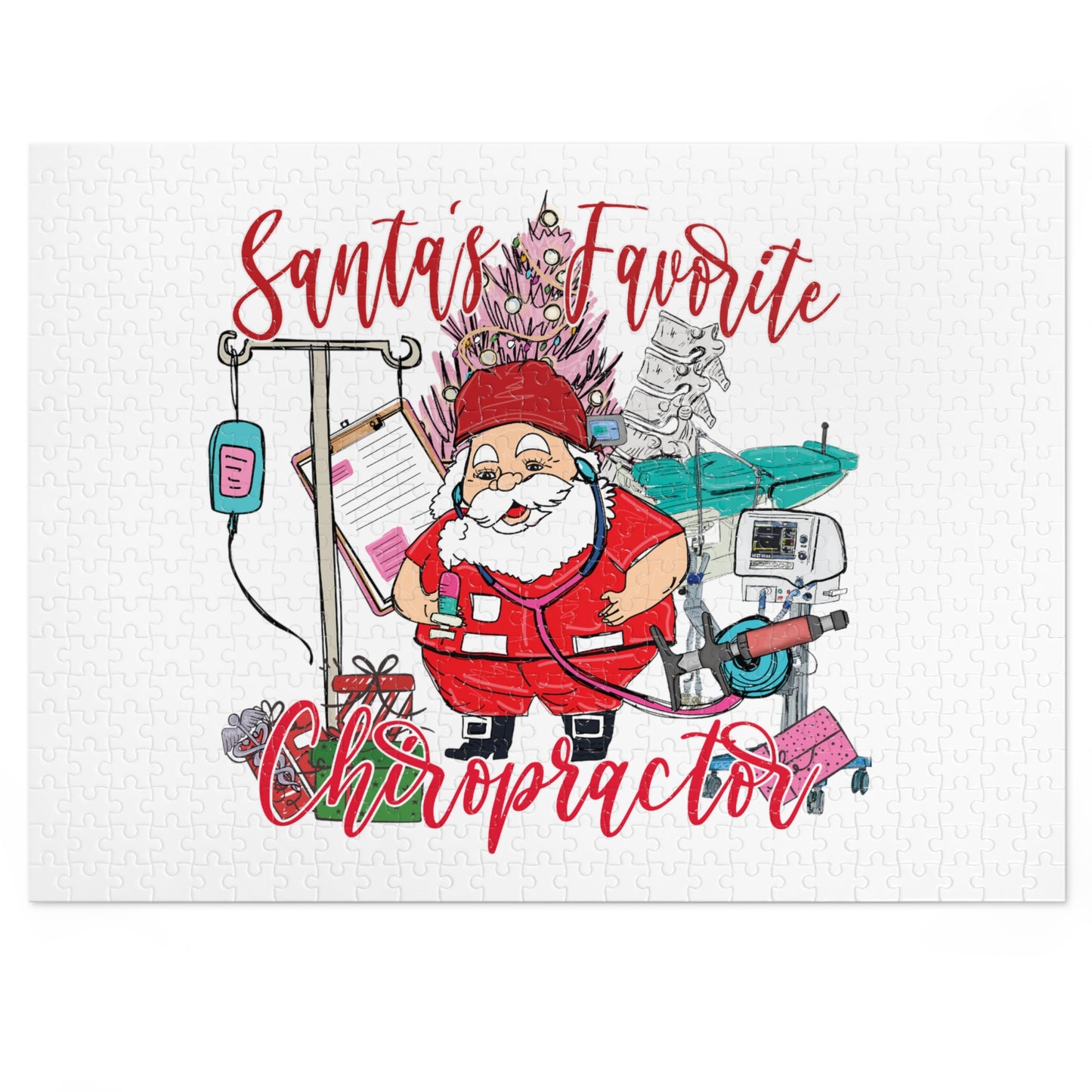 Puzzle, Santa's Favorite Chiropractor, Personalised/Non-Personalised (30, 110, 252, 500,1000-Piece)