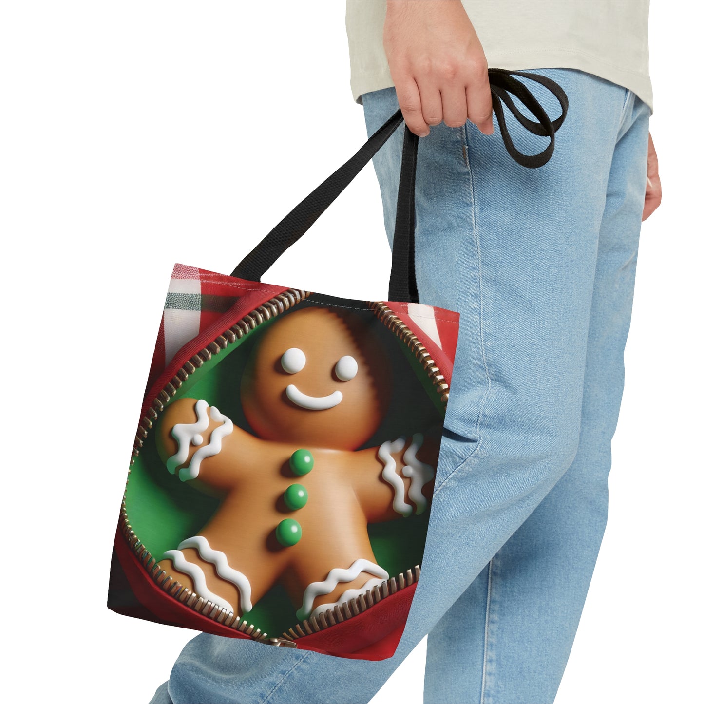 Tote Bag, Christmas, Gingerbread Man