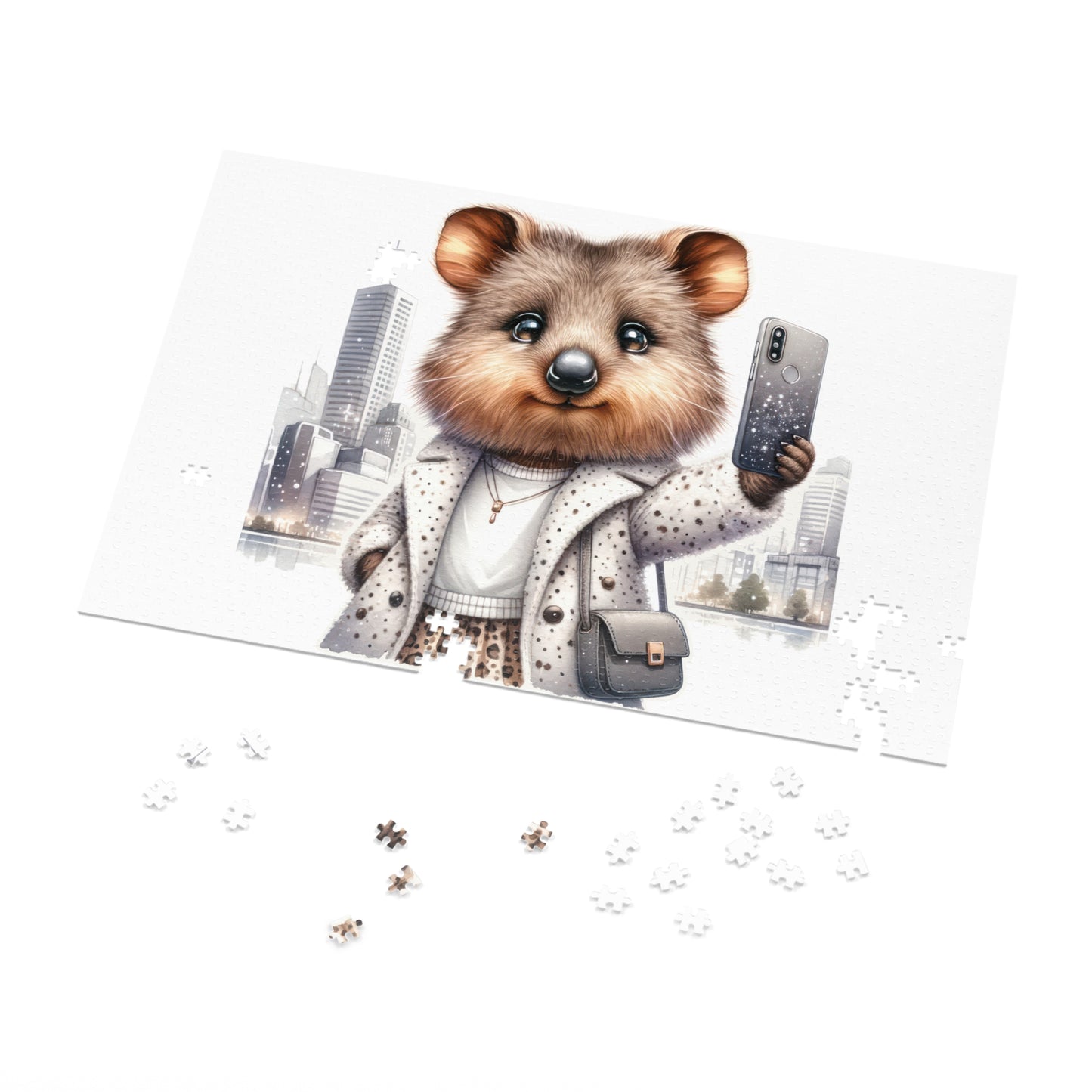 Jigsaw Puzzle in Tin, Australian Animals, Quokka, Personalised/Non-Personalised, awd-1331 (30, 110, 252, 500,1000-Piece)