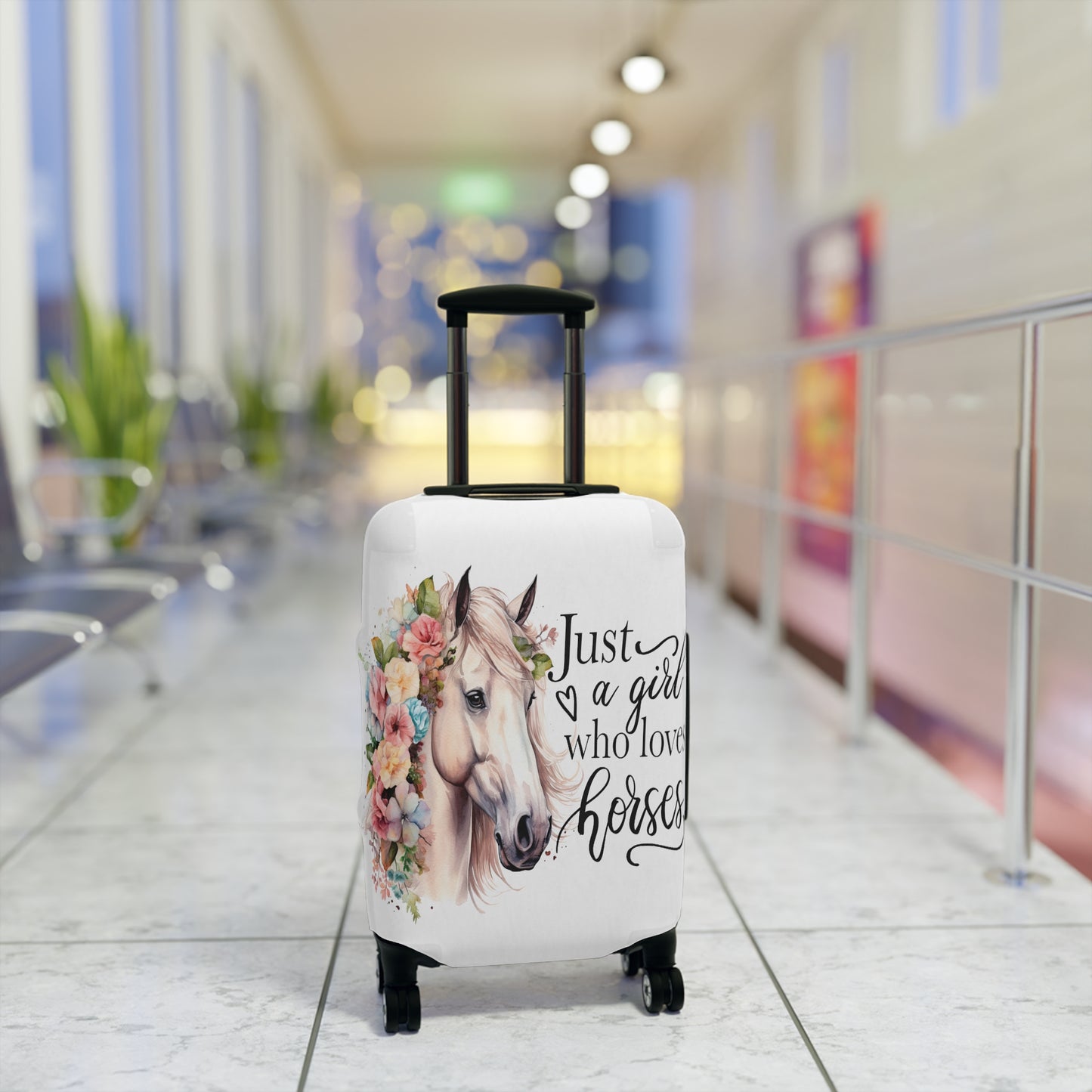 Luggage Cover, Just a Girl Who Loves Horses, awd-1075