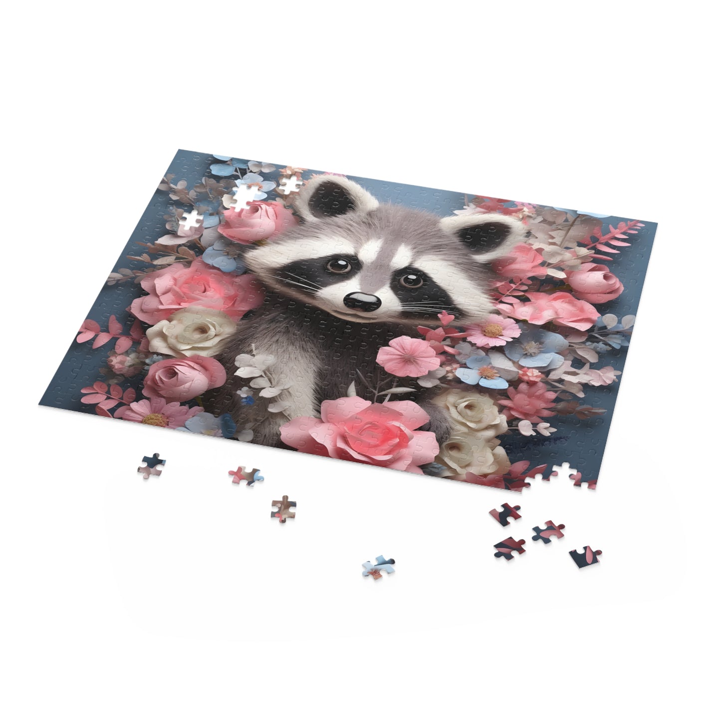 Personalised/Non-Personalised Puzzle, Racoon (120, 252, 500-Piece)